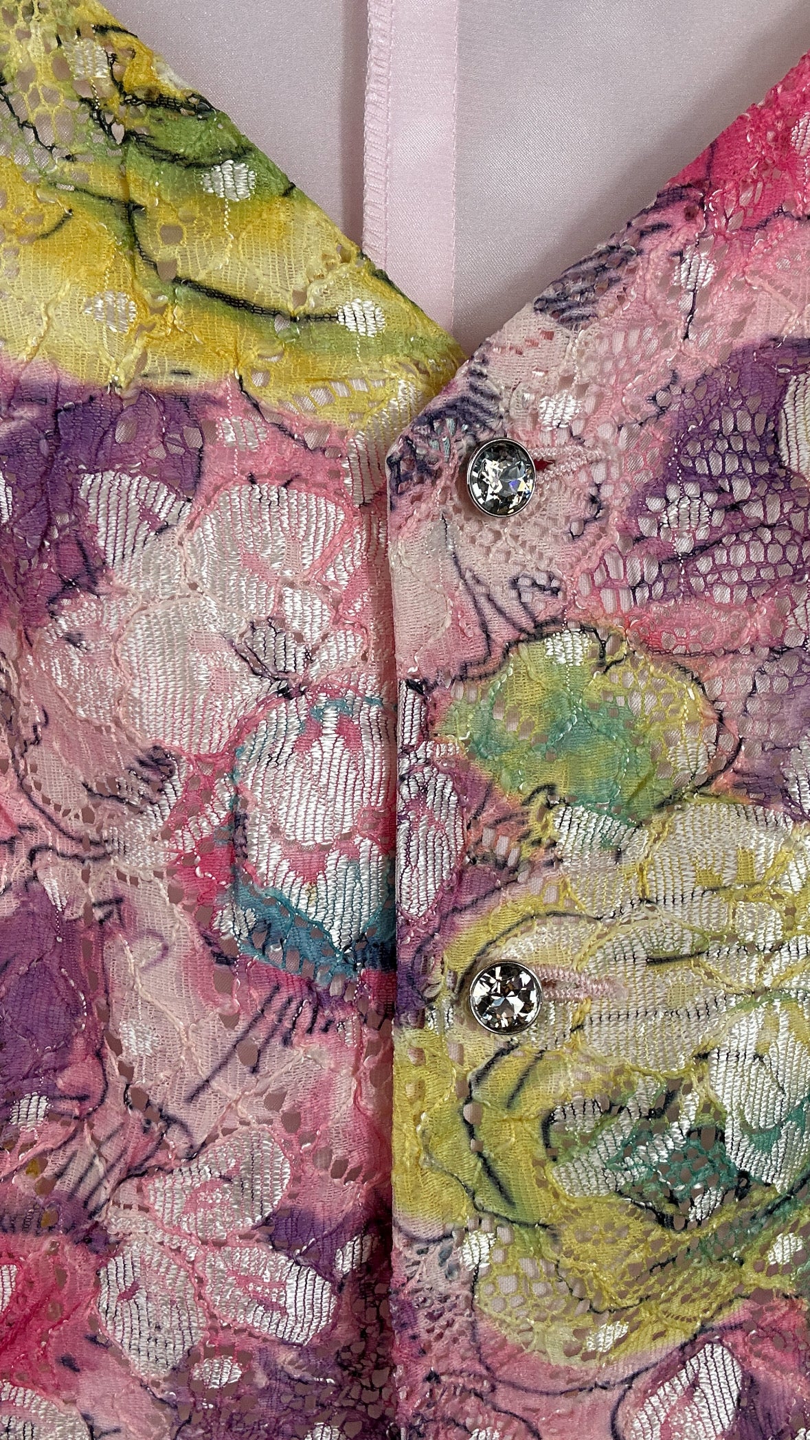 Y2K (est 2001) Lace Colorful Vest Tank Top