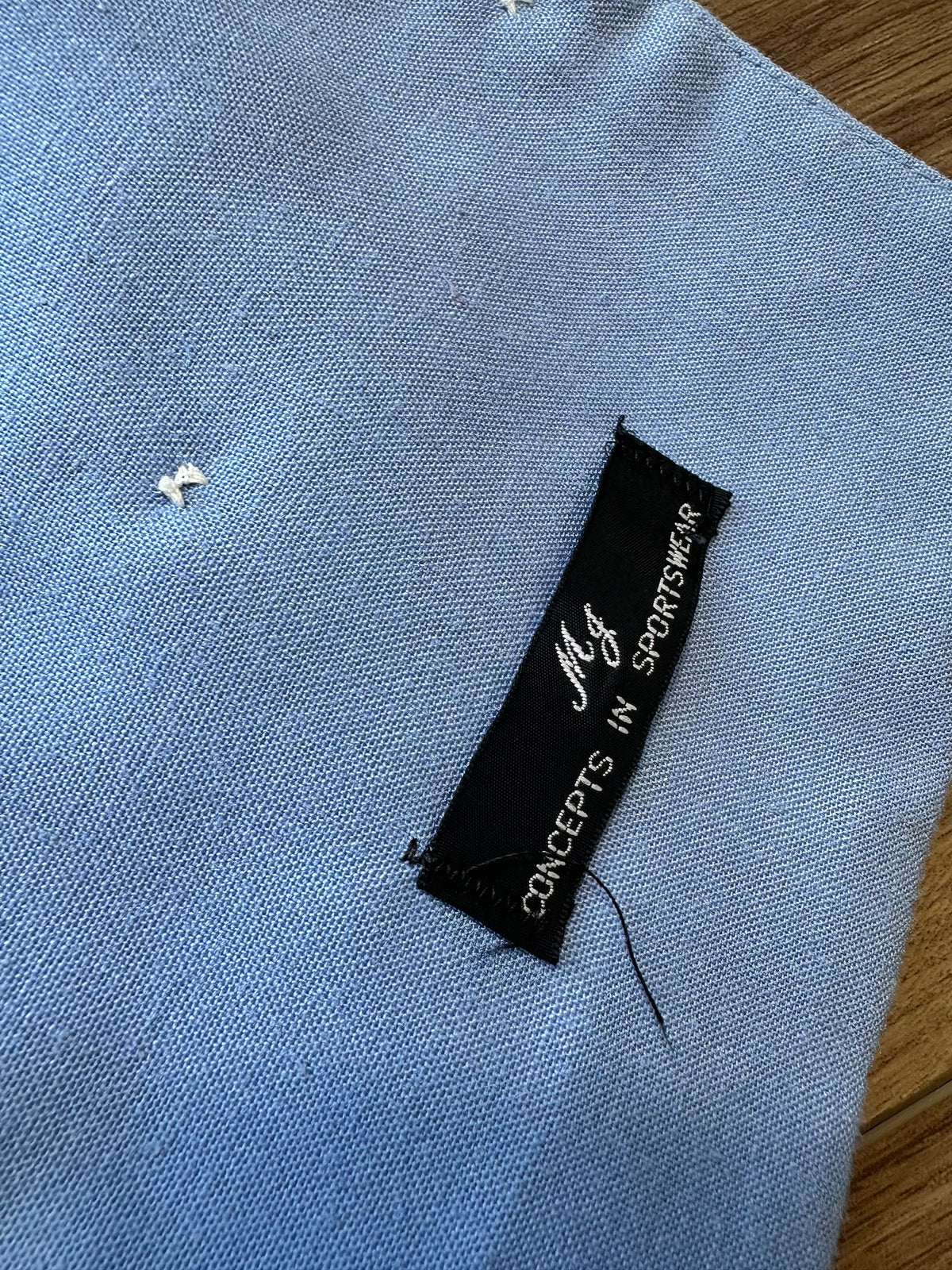 1980's Union Made Vintage Double Breasted Blue White Trim Blazer