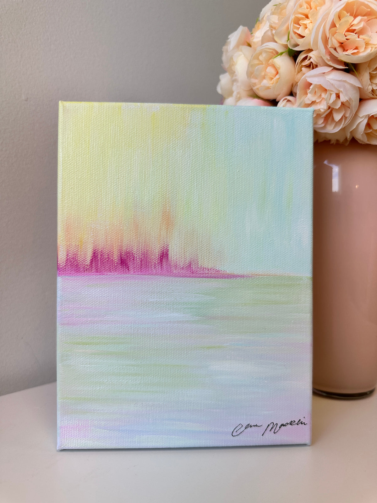 Fortify | Original Abstract Landscape Painting on Canvas | 6x8
