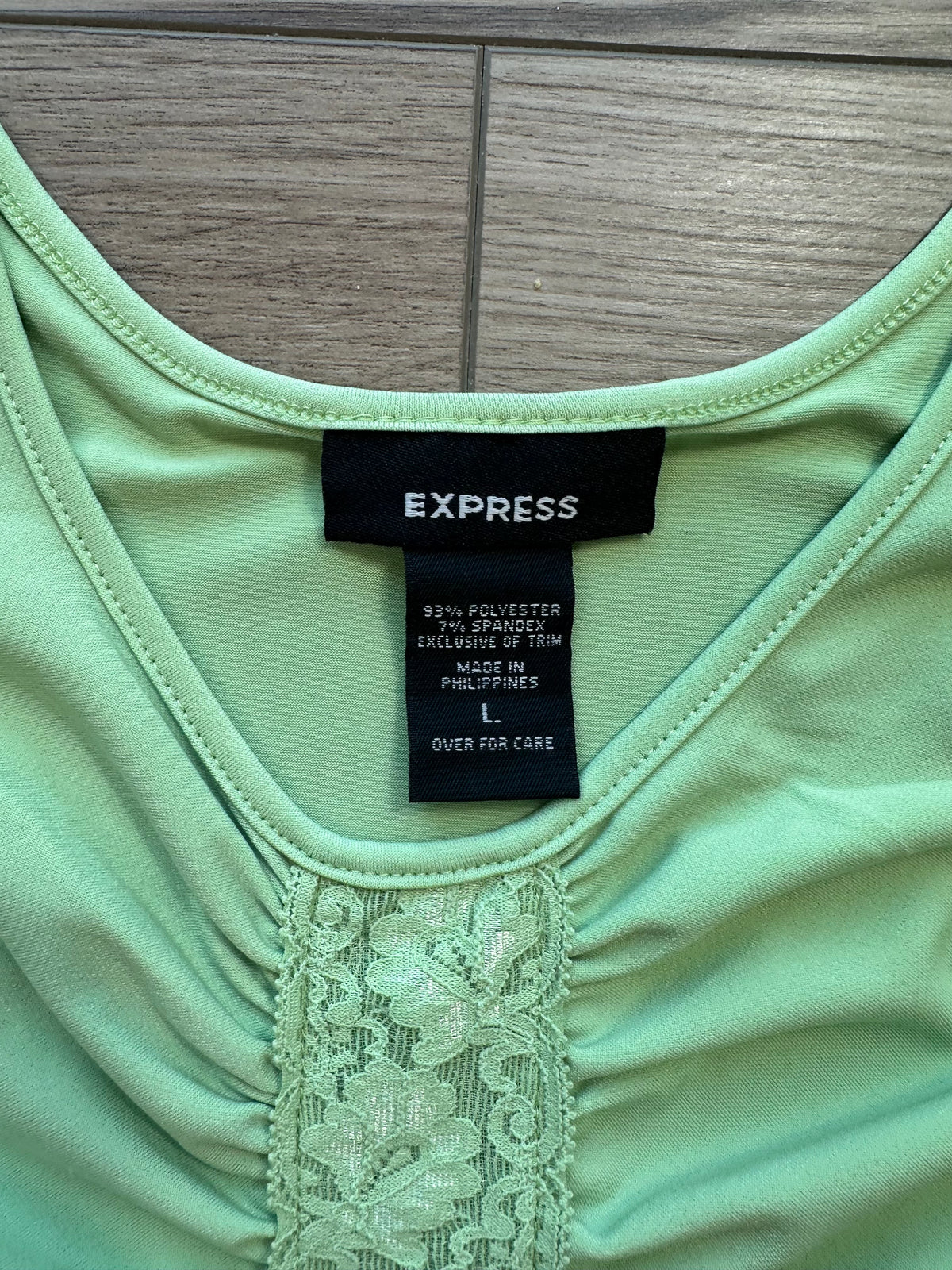 Y2k Vintage Light Green Lace Drape Tank Top