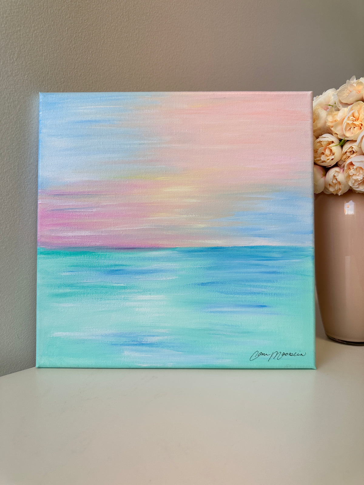 Recovered | Original Abstract Landscape Painting on Canvas | 12x12