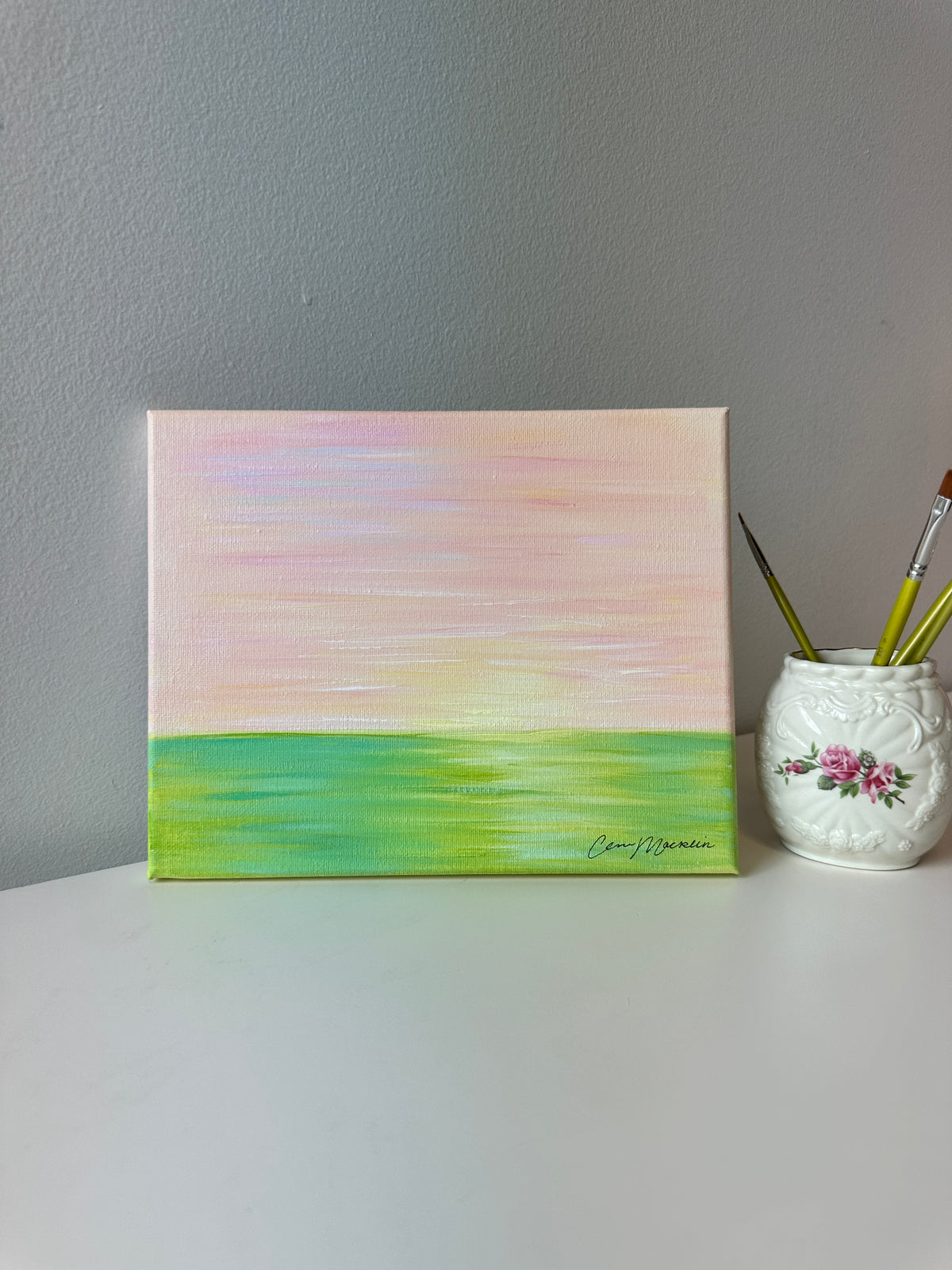 More To Come | Original Abstract Landscape Painting on Canvas | 8x10