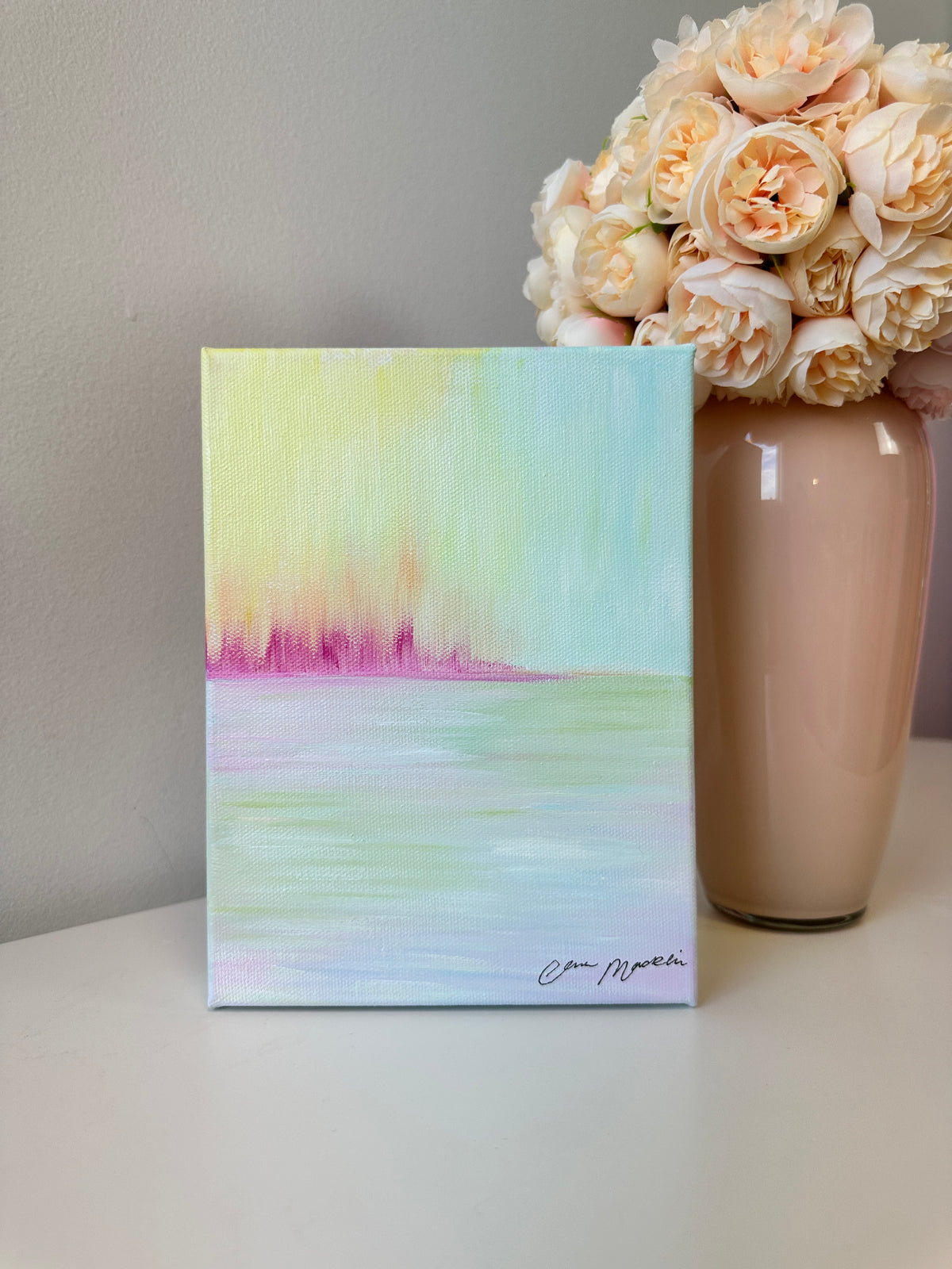 Fortify | Original Abstract Landscape Painting on Canvas | 6x8