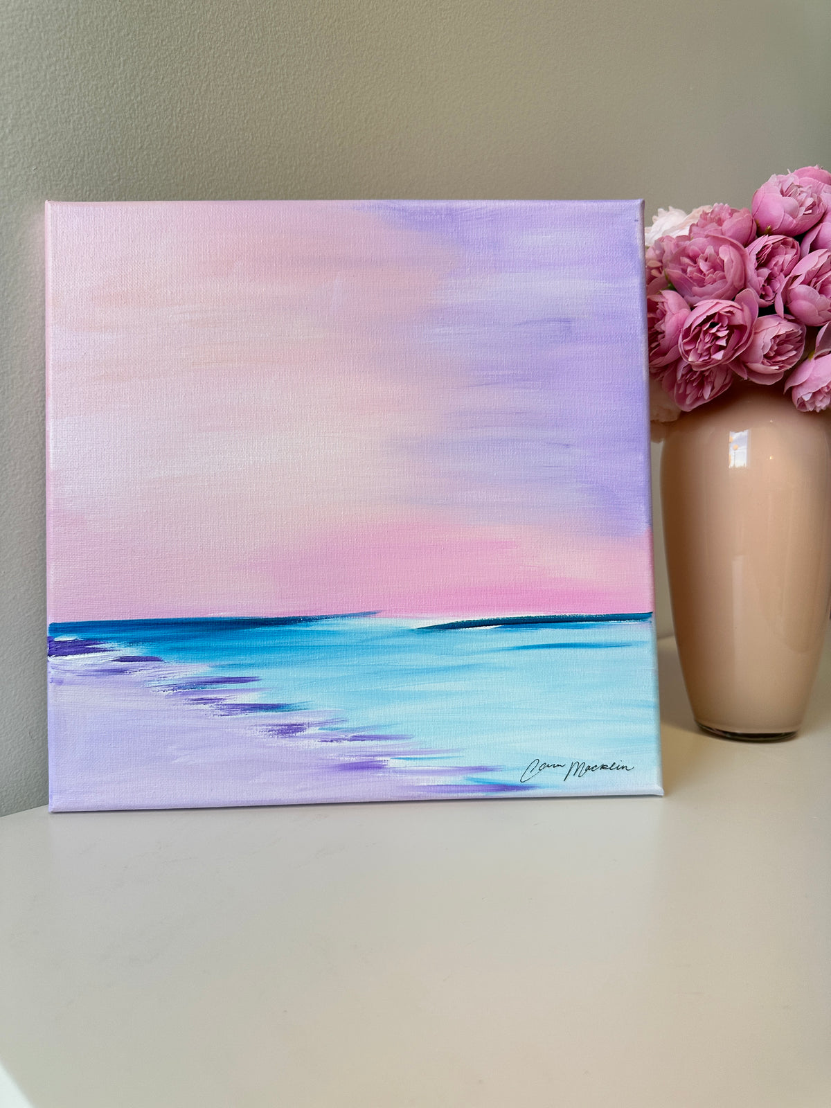 Serenity | Original Abstract Landscape Painting on Canvas | 12x12