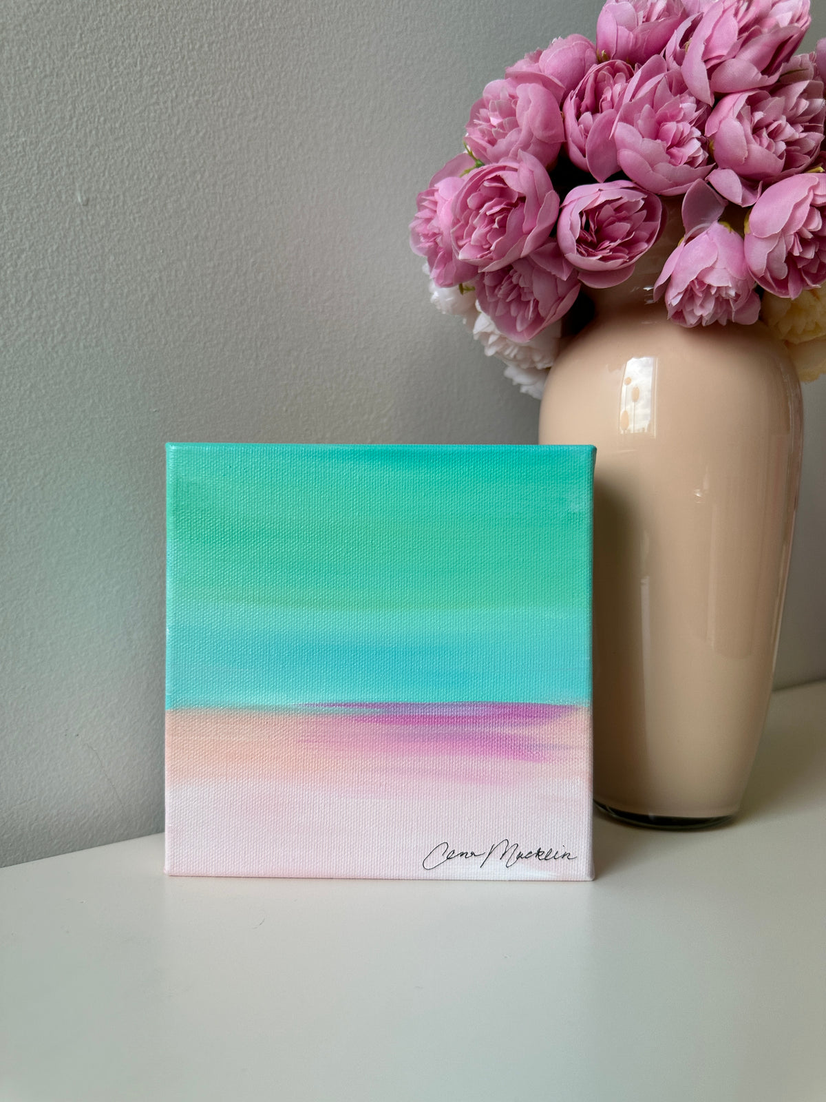 Resilience | Original Abstract Landscape Painting on Canvas | 6x6