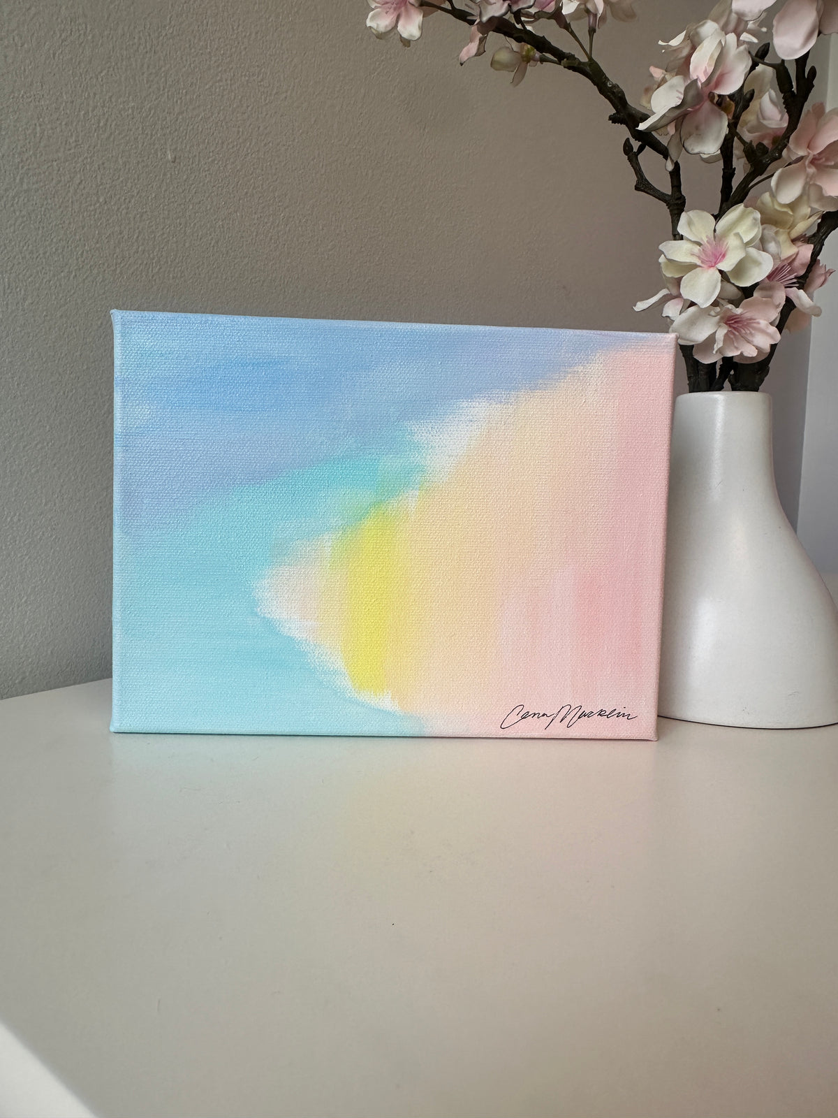 He Goes Before | Original Abstract Painting on Canvas | 6x8