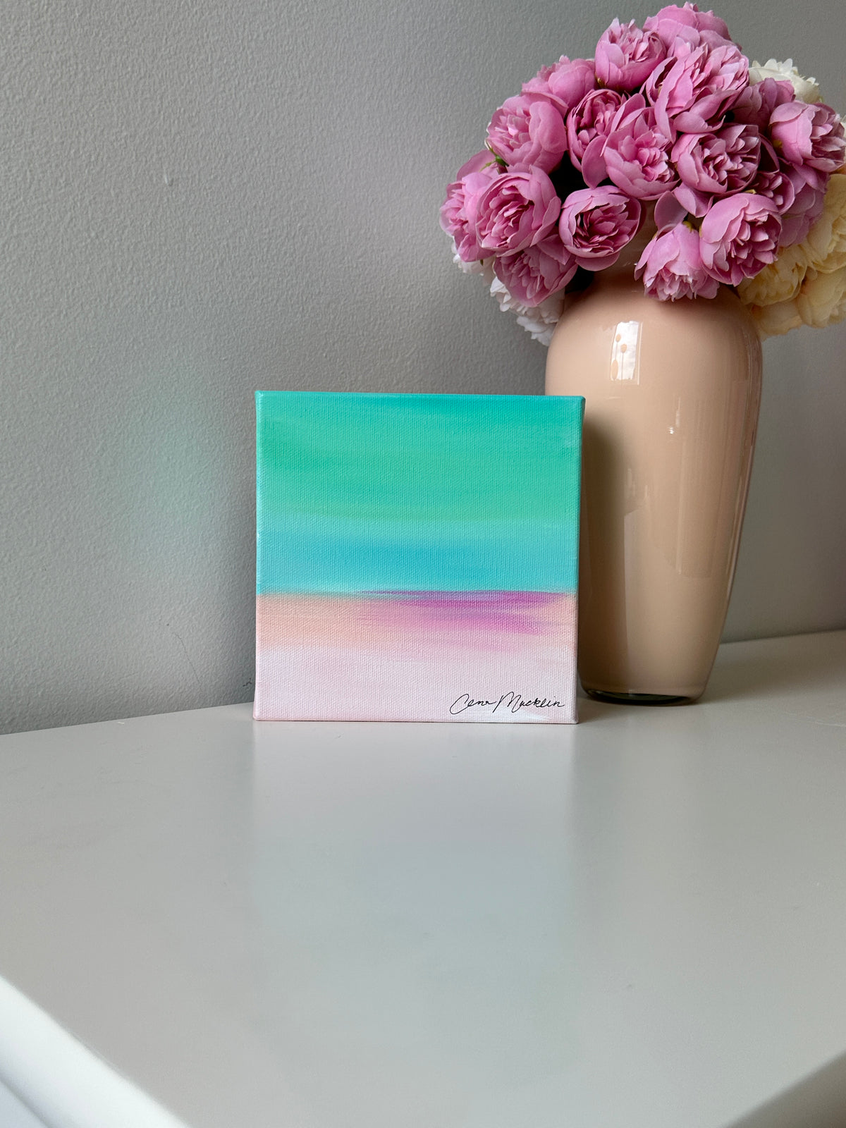 Resilience | Original Abstract Landscape Painting on Canvas | 6x6