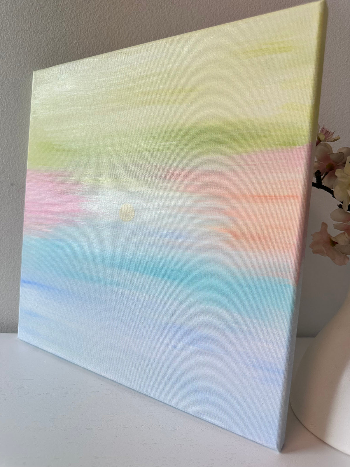 Whom the Son | Original Abstract Landscape Painting on Canvas | 12x12