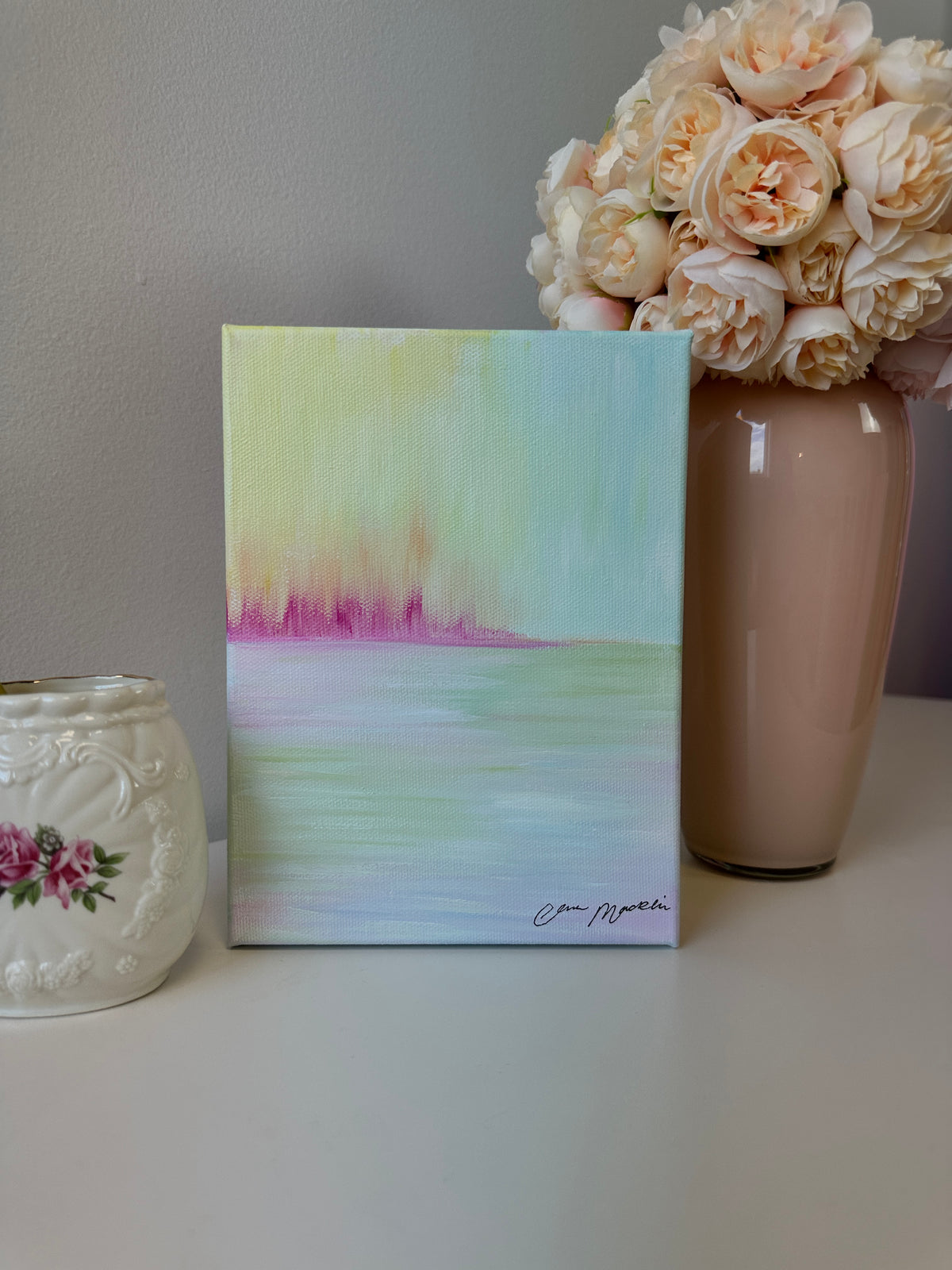 Fortify | Original Abstract Landscape Painting on Canvas | 6x8