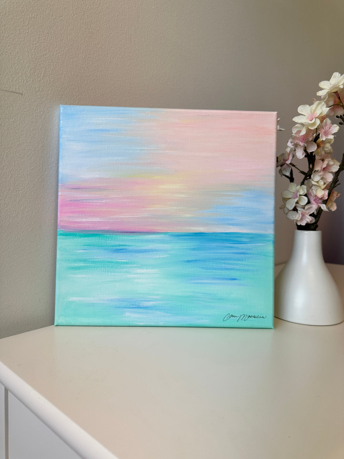 Recovered | Original Abstract Landscape Painting on Canvas | 12x12