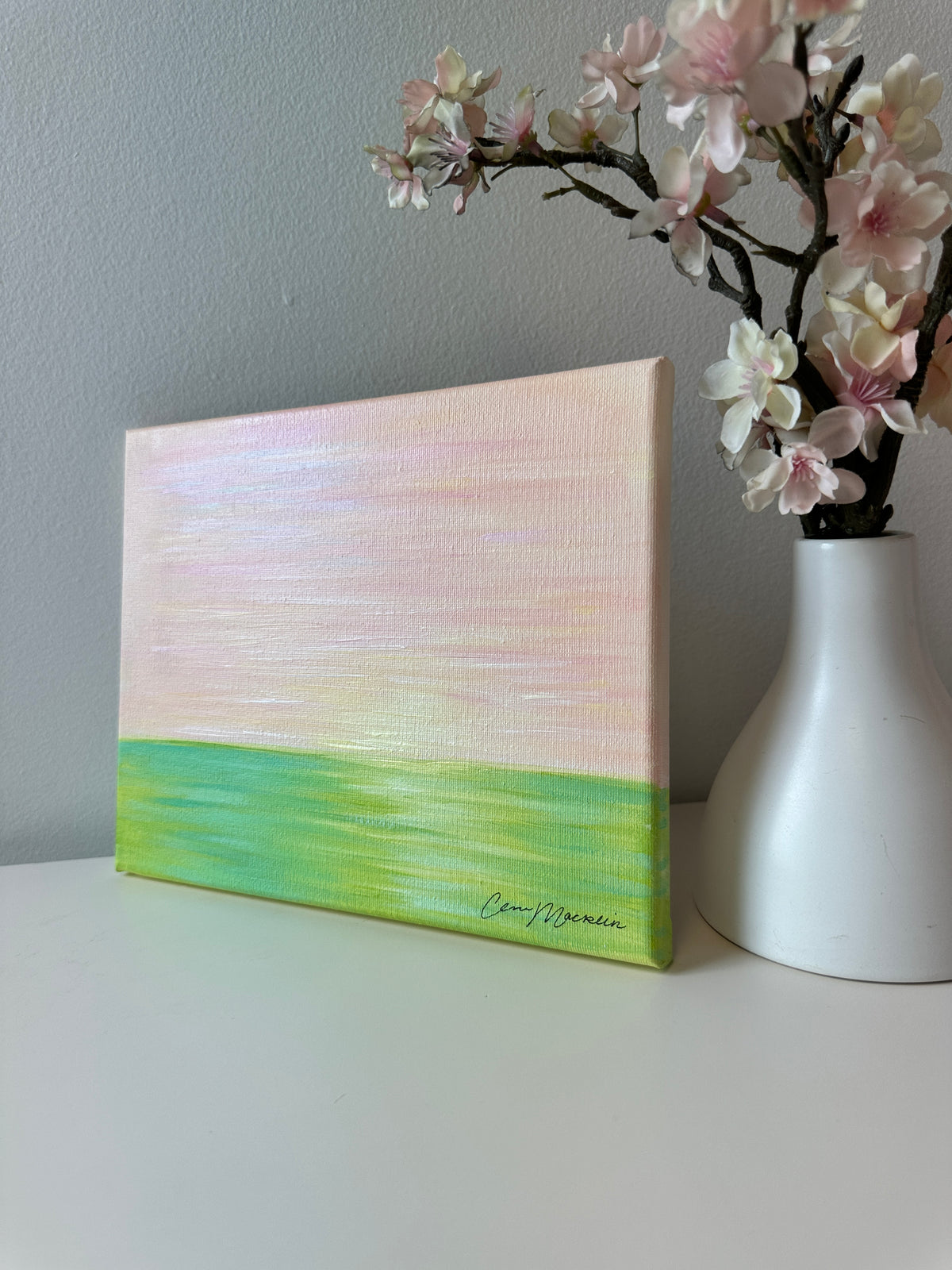 More To Come | Original Abstract Landscape Painting on Canvas | 8x10