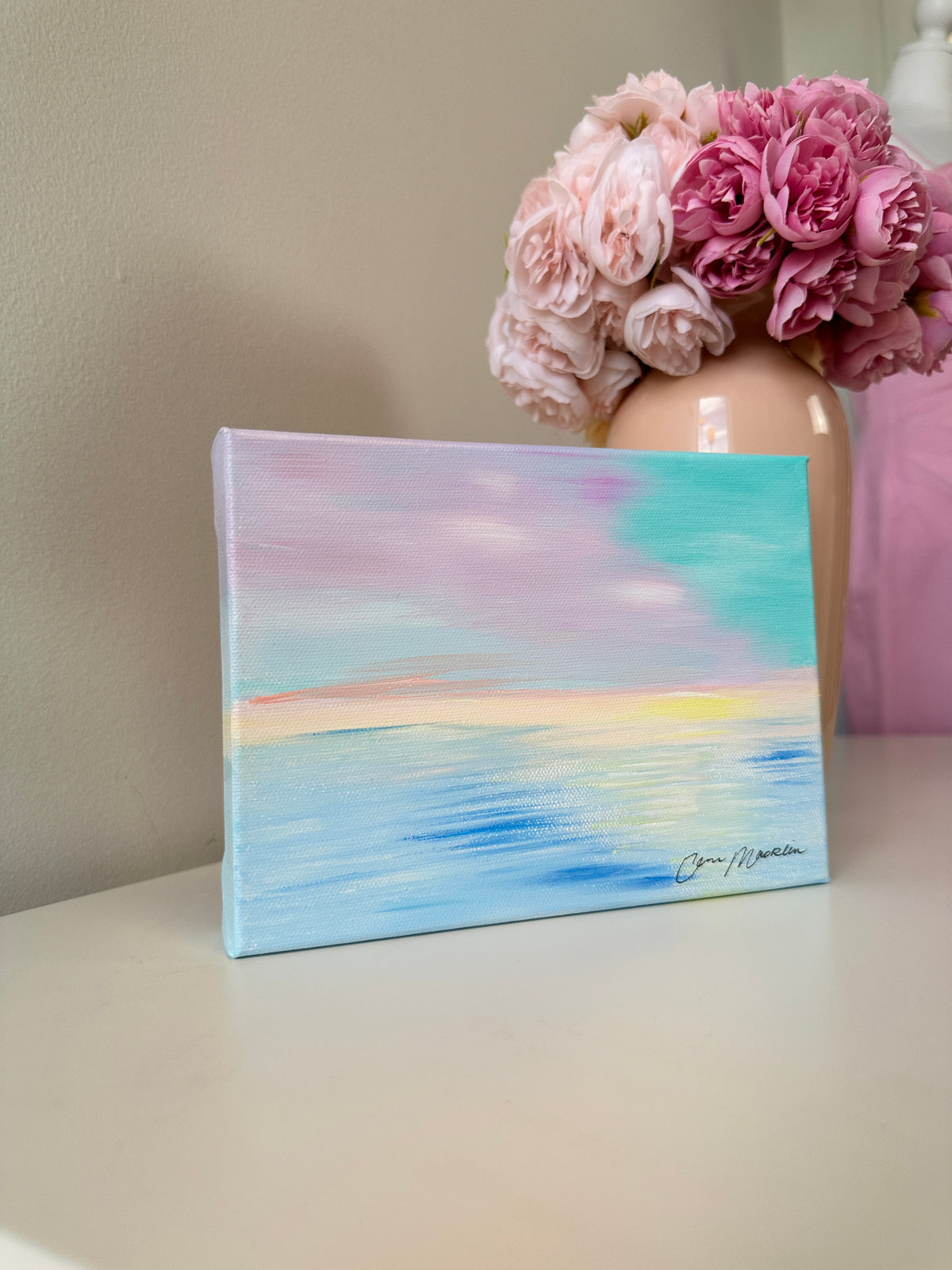 Remember When | Original Abstract Landscape Painting on Canvas | 6x8