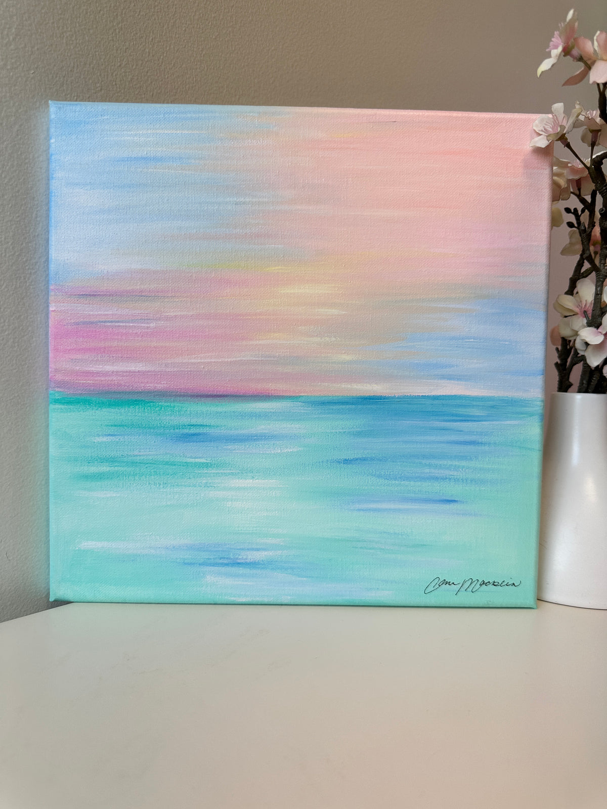 Recovered | Original Abstract Landscape Painting on Canvas | 12x12
