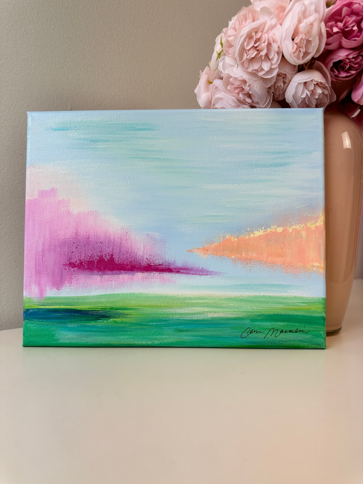 Obedience | Original Abstract Landscape Painting on Canvas | 8x10