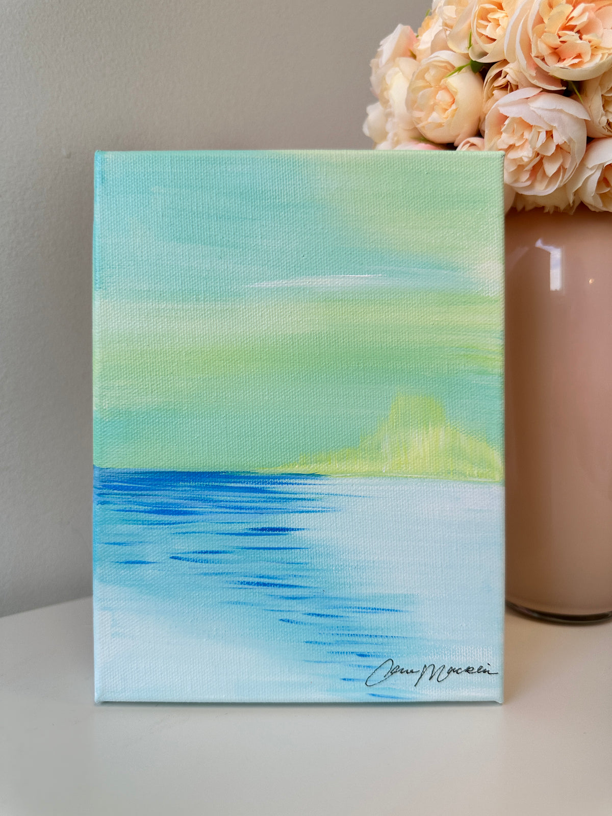 Strong Tower | Original Abstract Landscape Painting on Canvas | 6x8