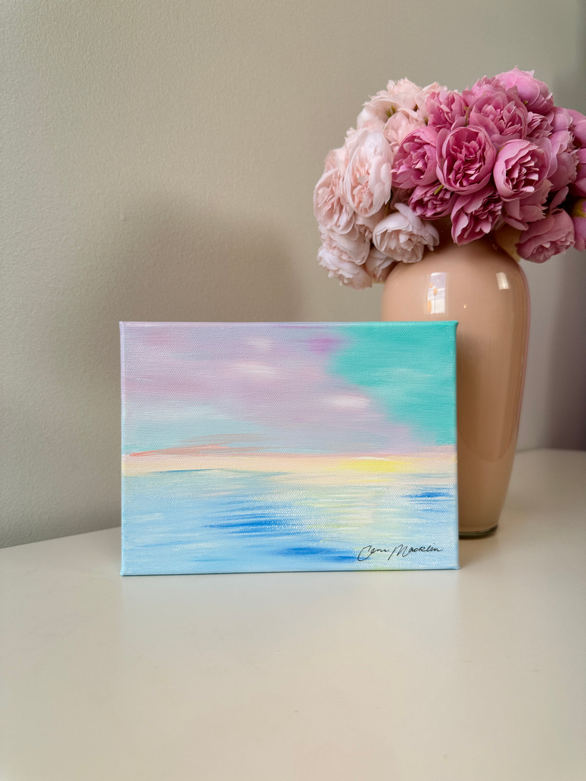 Remember When | Original Abstract Landscape Painting on Canvas | 6x8