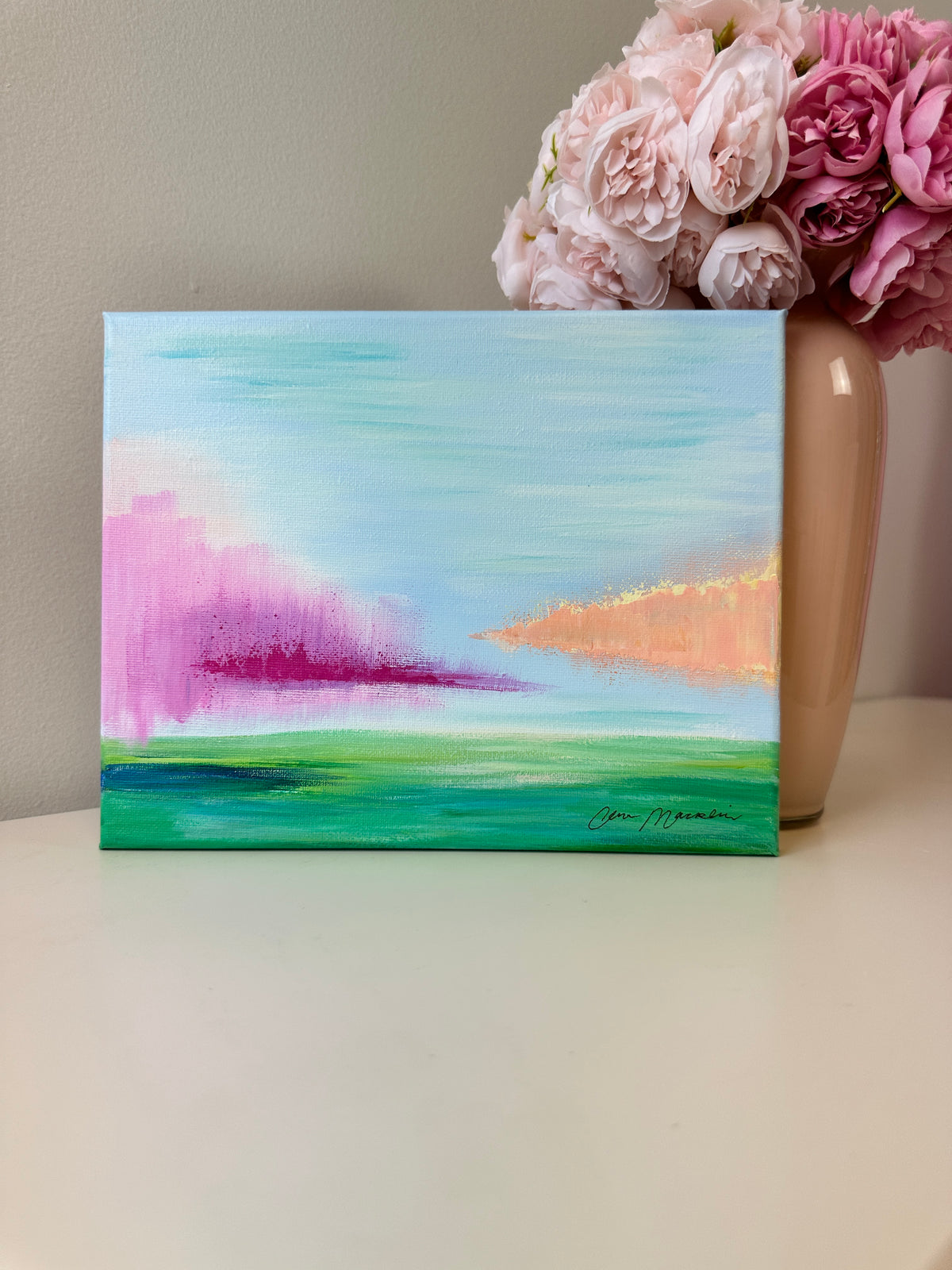 Obedience | Original Abstract Landscape Painting on Canvas | 8x10