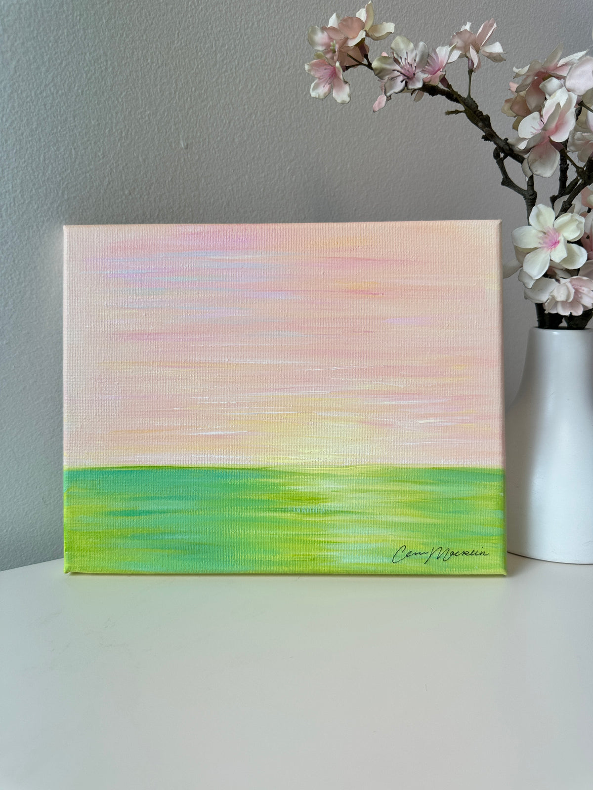 More To Come | Original Abstract Landscape Painting on Canvas | 8x10