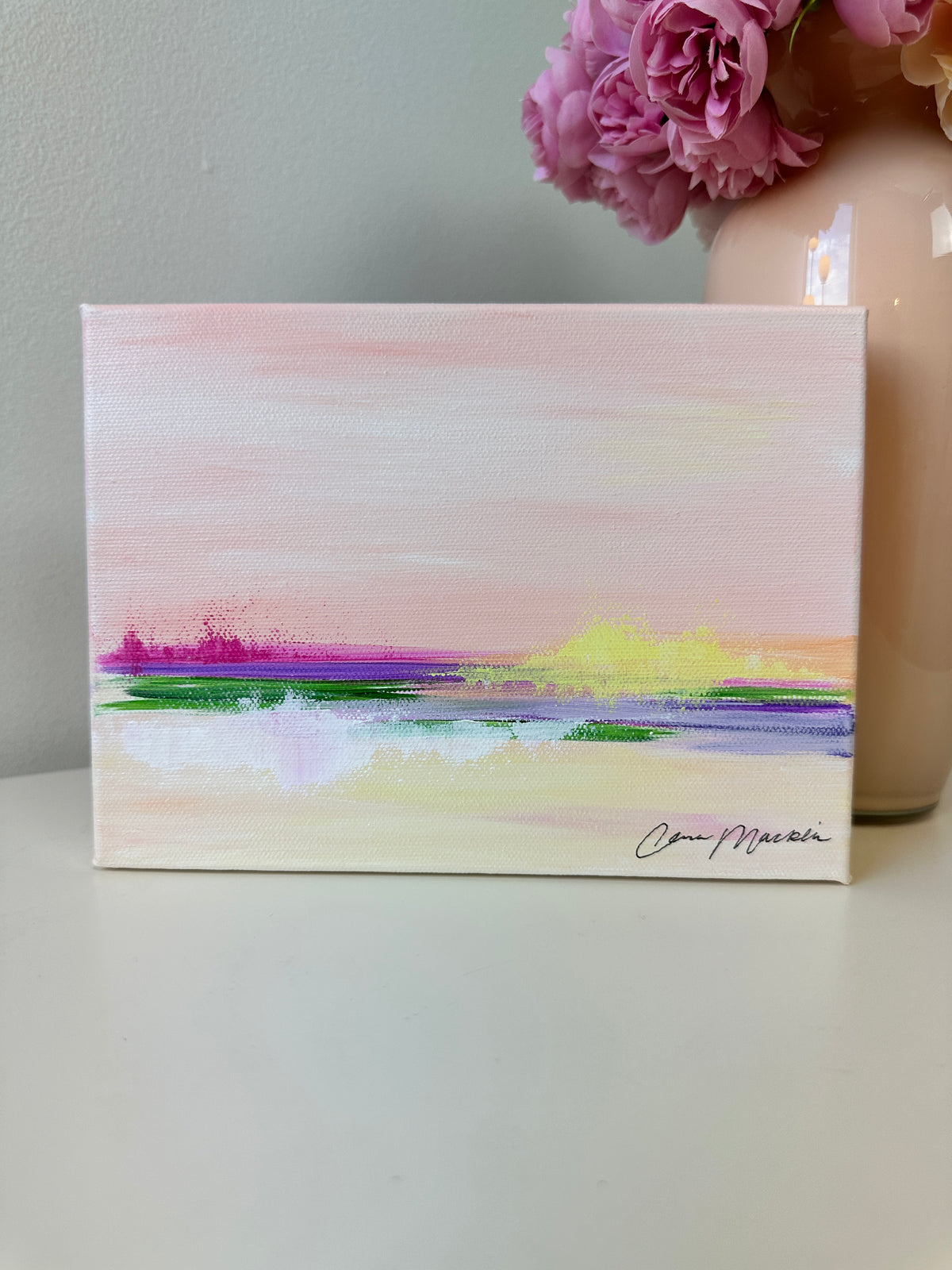 Sanctified | Original Abstract Landscape Painting on Canvas | 6x8