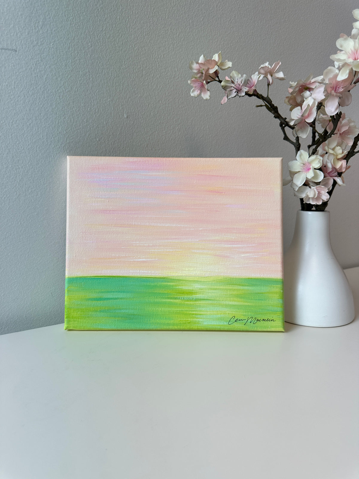 More To Come | Original Abstract Landscape Painting on Canvas | 8x10