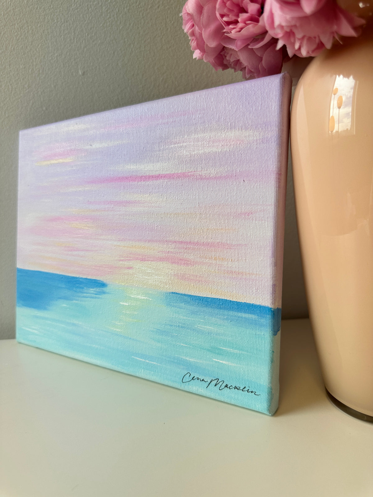 Surpasses | Original Abstract Landscape Painting on Canvas | 8x10