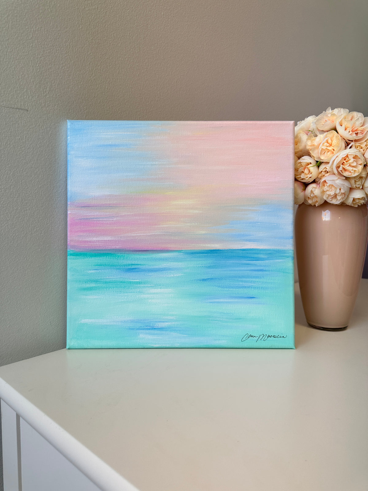 Recovered | Original Abstract Landscape Painting on Canvas | 12x12