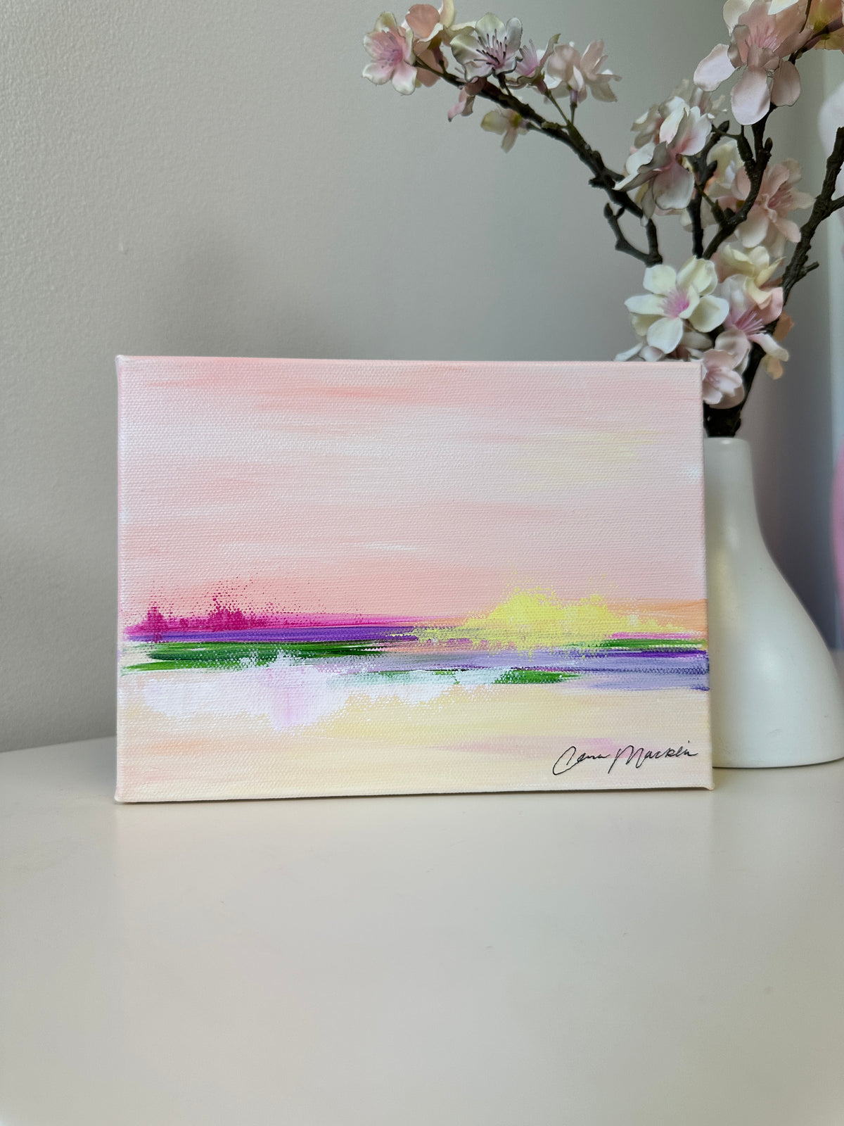 Sanctified | Original Abstract Landscape Painting on Canvas | 6x8