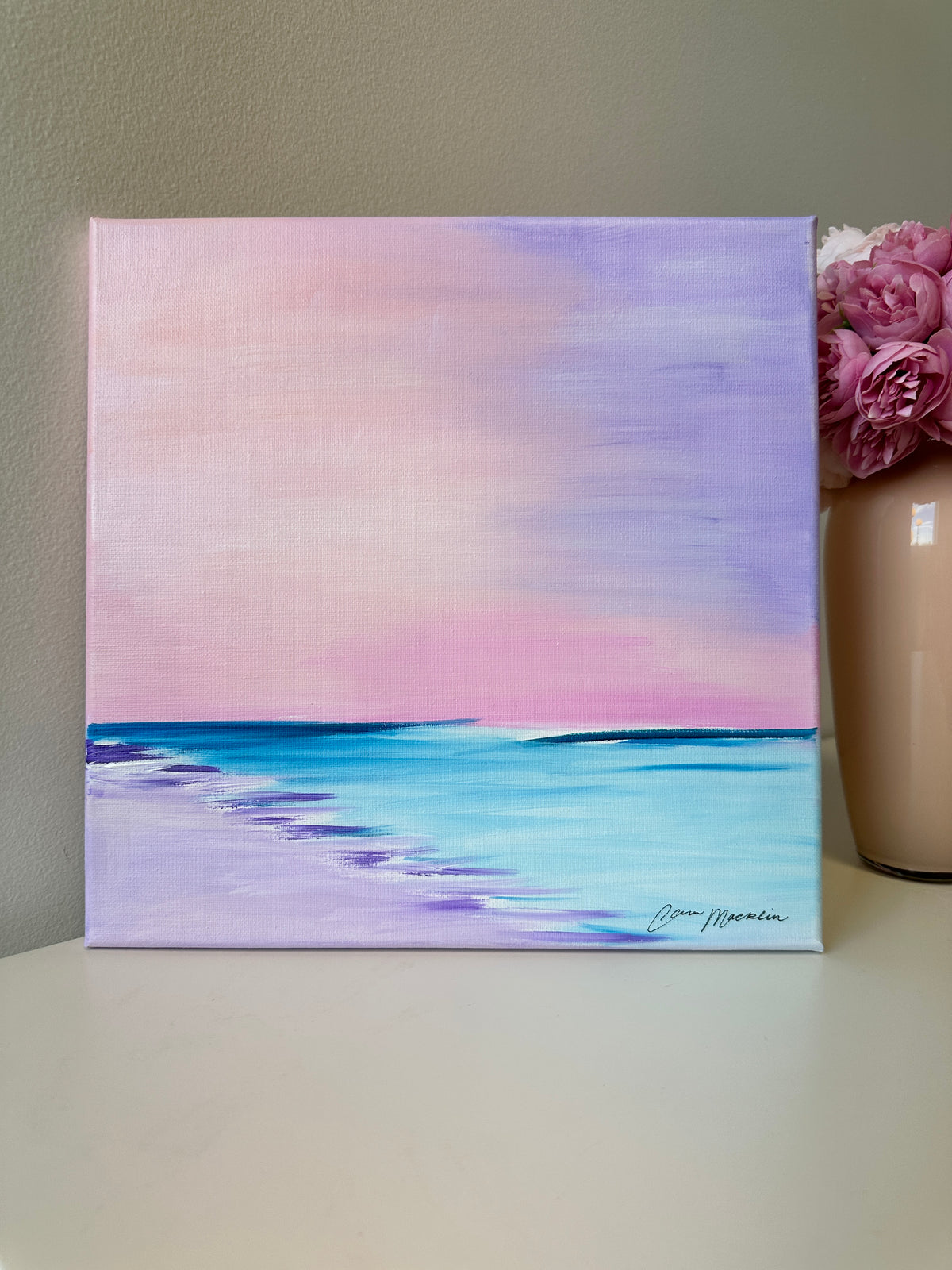 Serenity | Original Abstract Landscape Painting on Canvas | 12x12