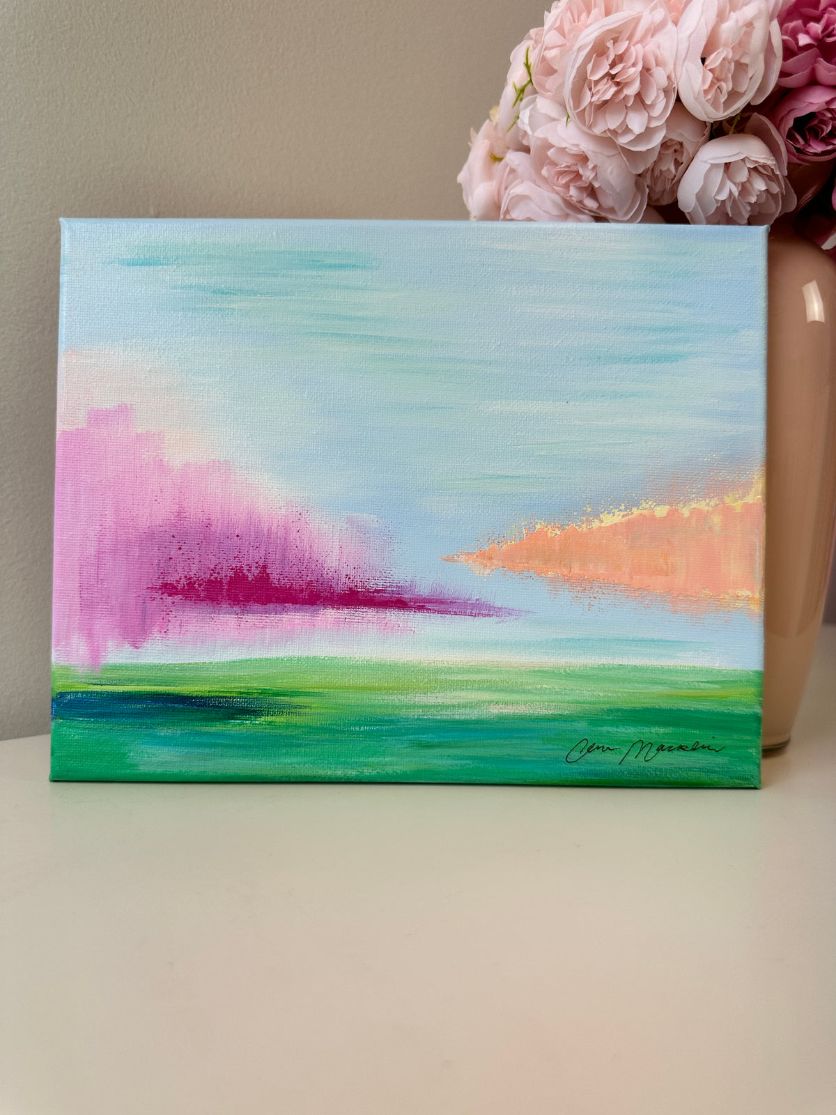 Obedience | Original Abstract Landscape Painting on Canvas | 8x10