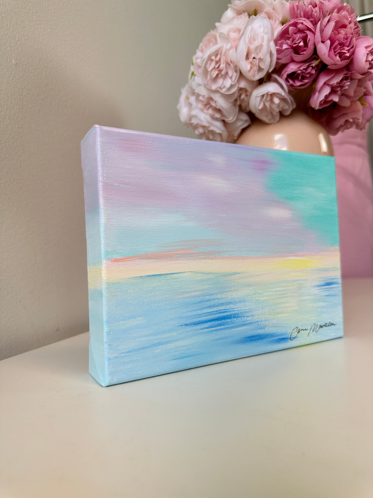Remember When | Original Abstract Landscape Painting on Canvas | 6x8