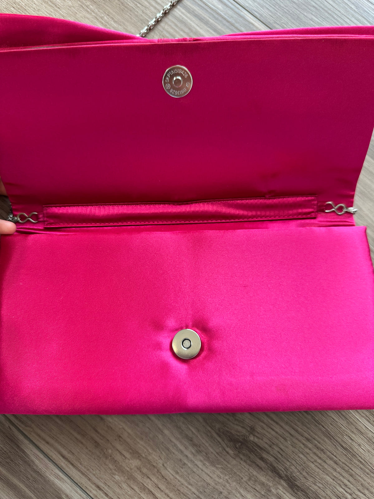 Vintage Hot Pink Beaded Satin Clutch Purse