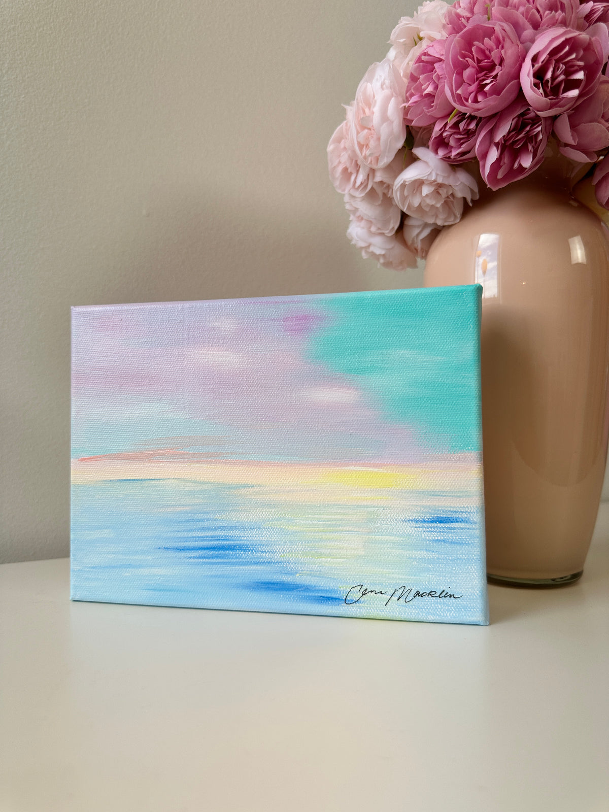 Remember When | Original Abstract Landscape Painting on Canvas | 6x8