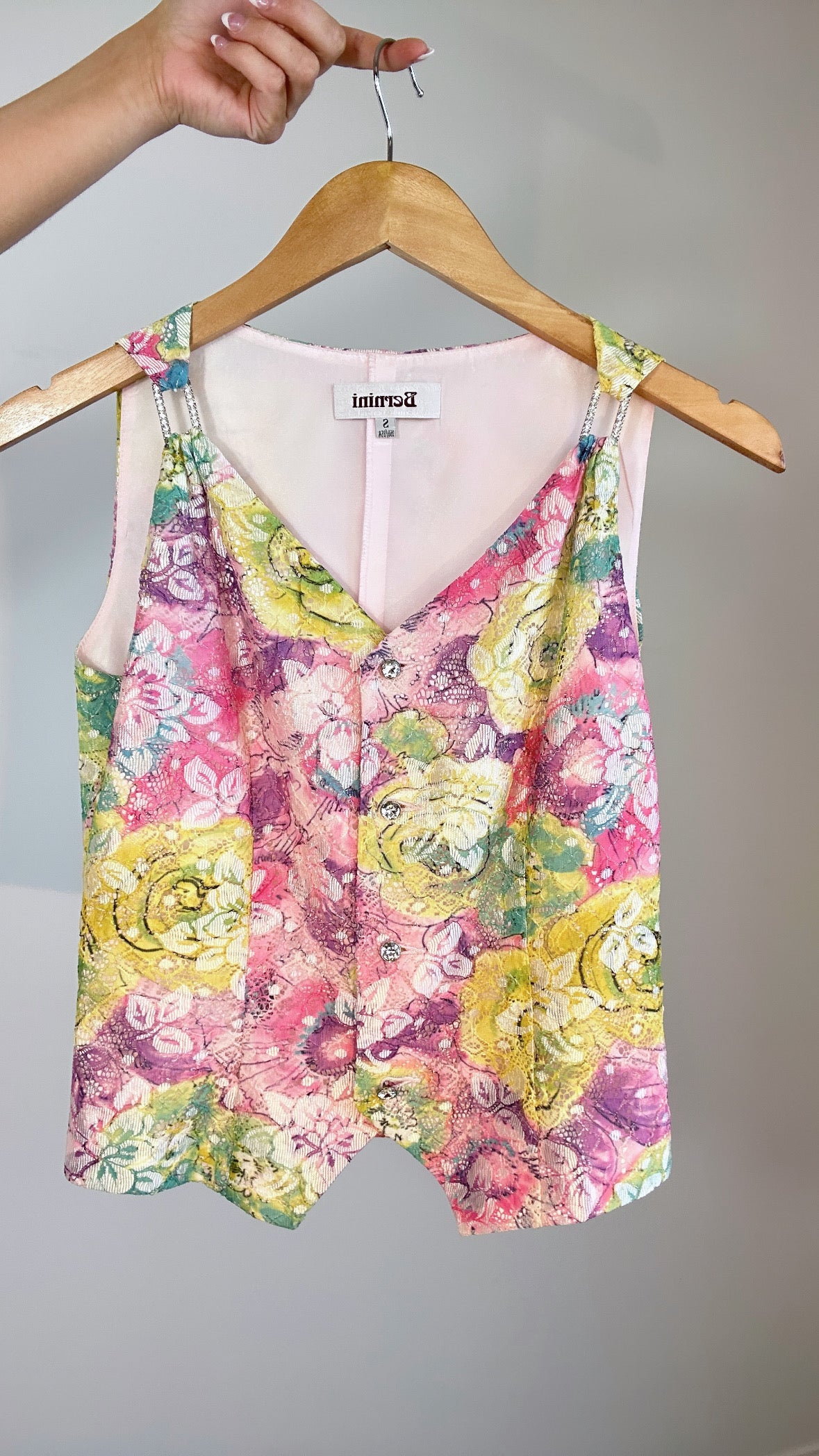 Y2K (est 2001) Lace Colorful Vest Tank Top