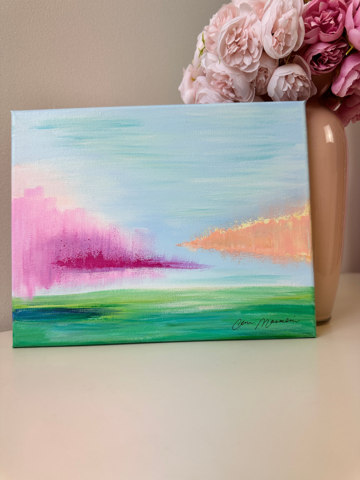 Obedience | Original Abstract Landscape Painting on Canvas | 8x10