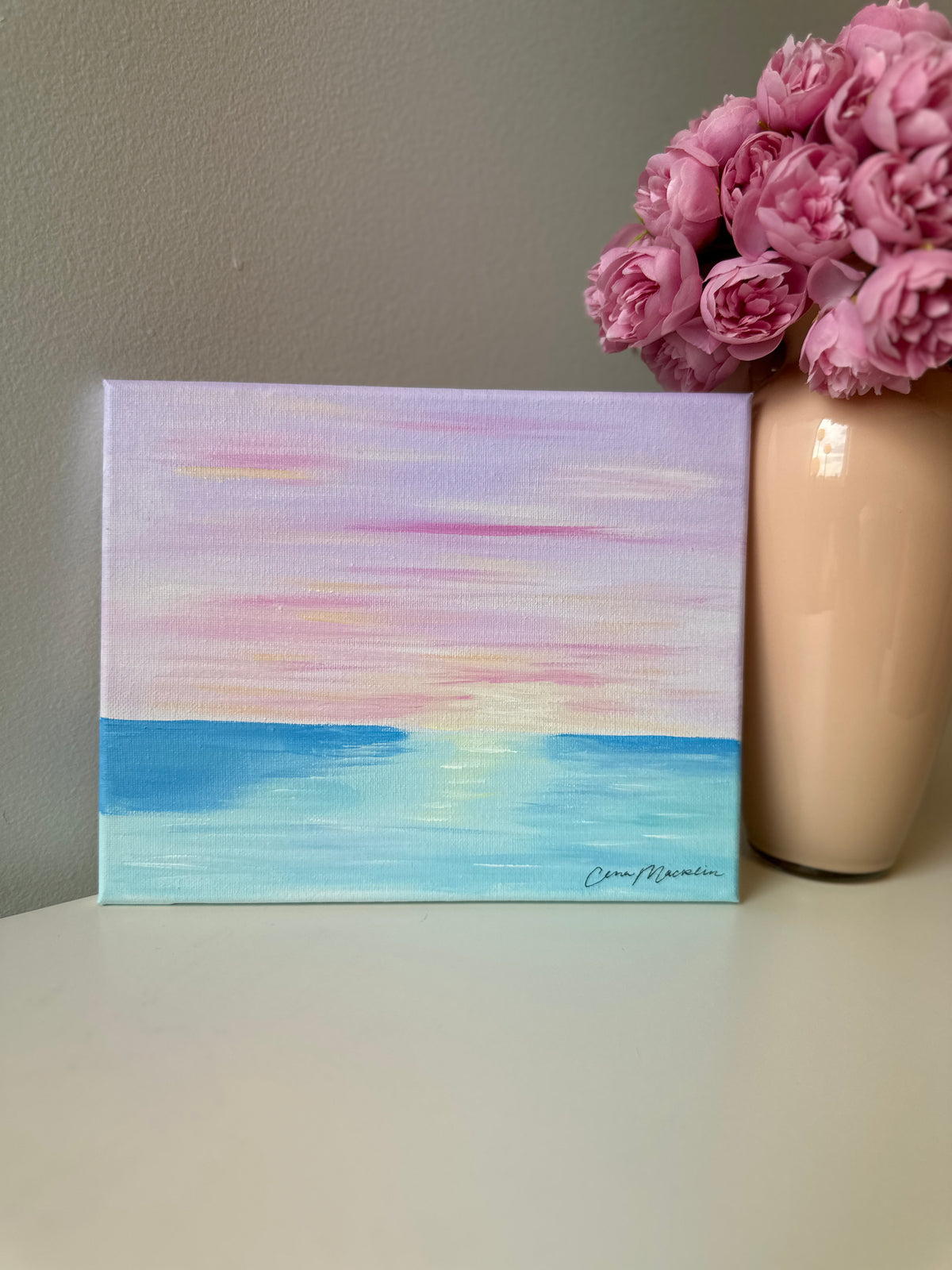Surpasses | Original Abstract Landscape Painting on Canvas | 8x10