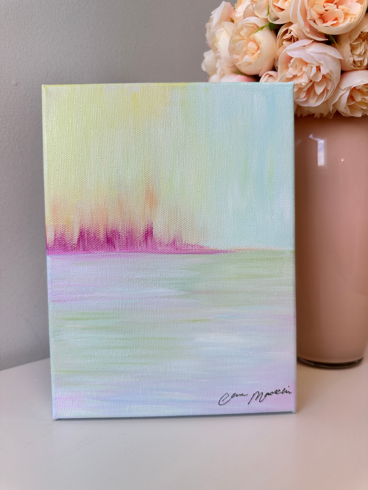 Fortify | Original Abstract Landscape Painting on Canvas | 6x8