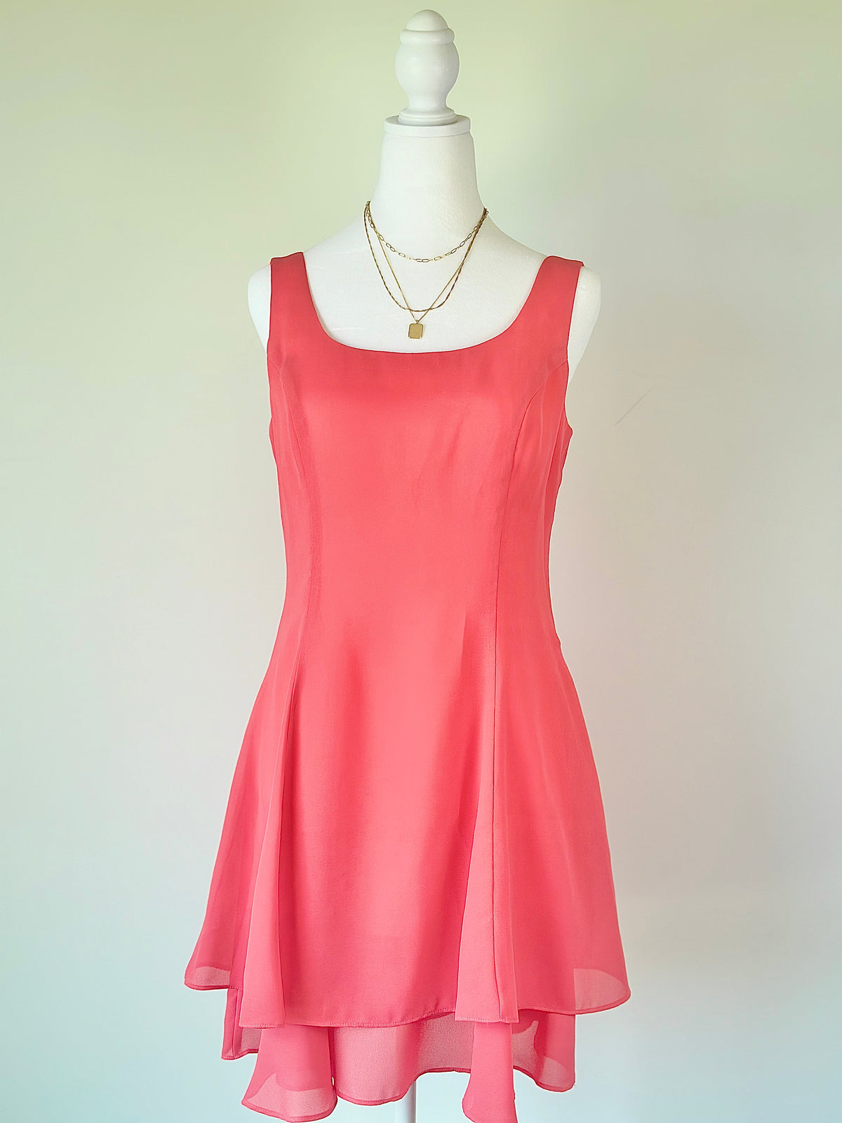 Vintage 1990s Hampton Nites Pink A-Line Dress