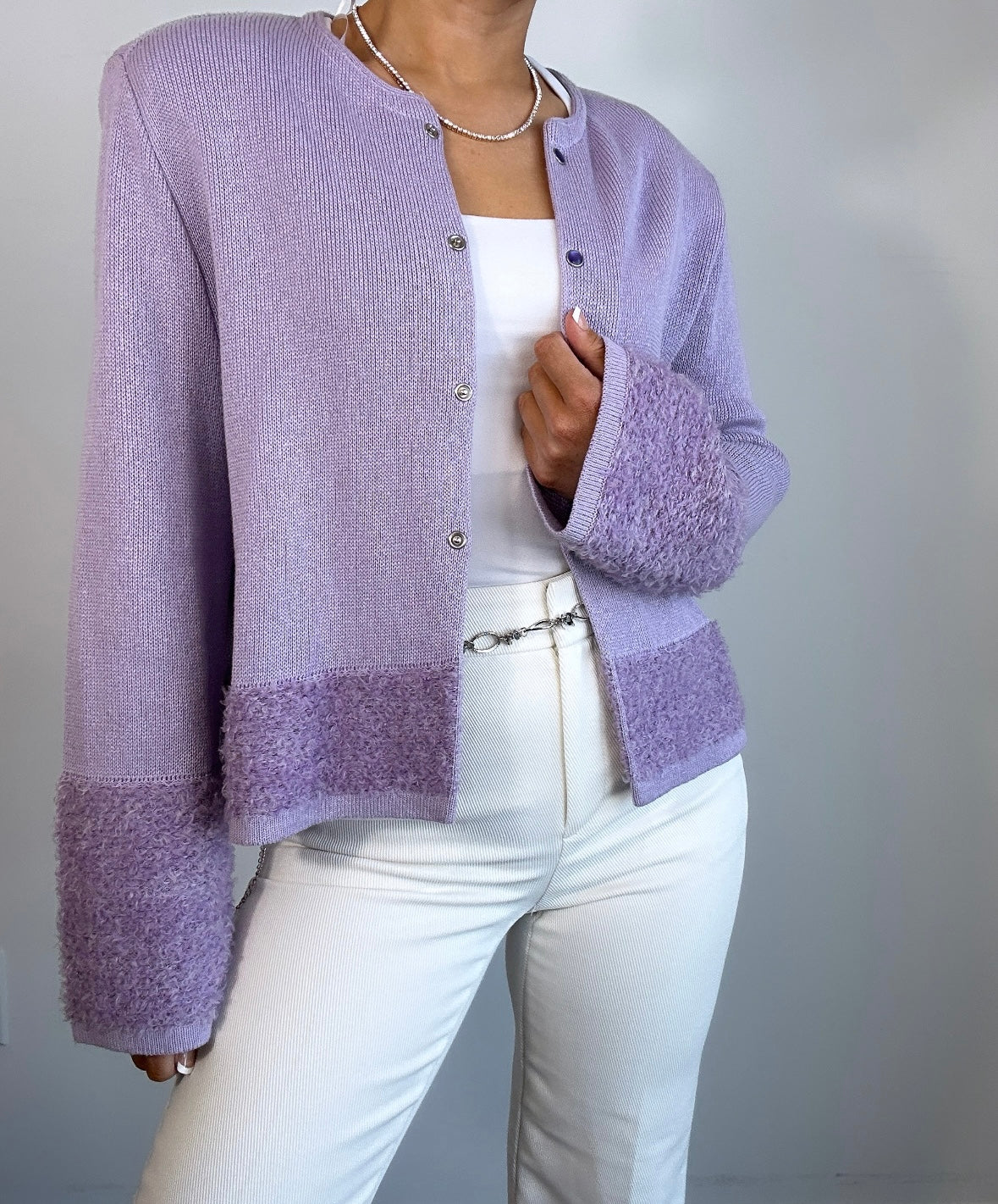 Vintage Lavender Kriss Made in Sweden Cardigan Jacket