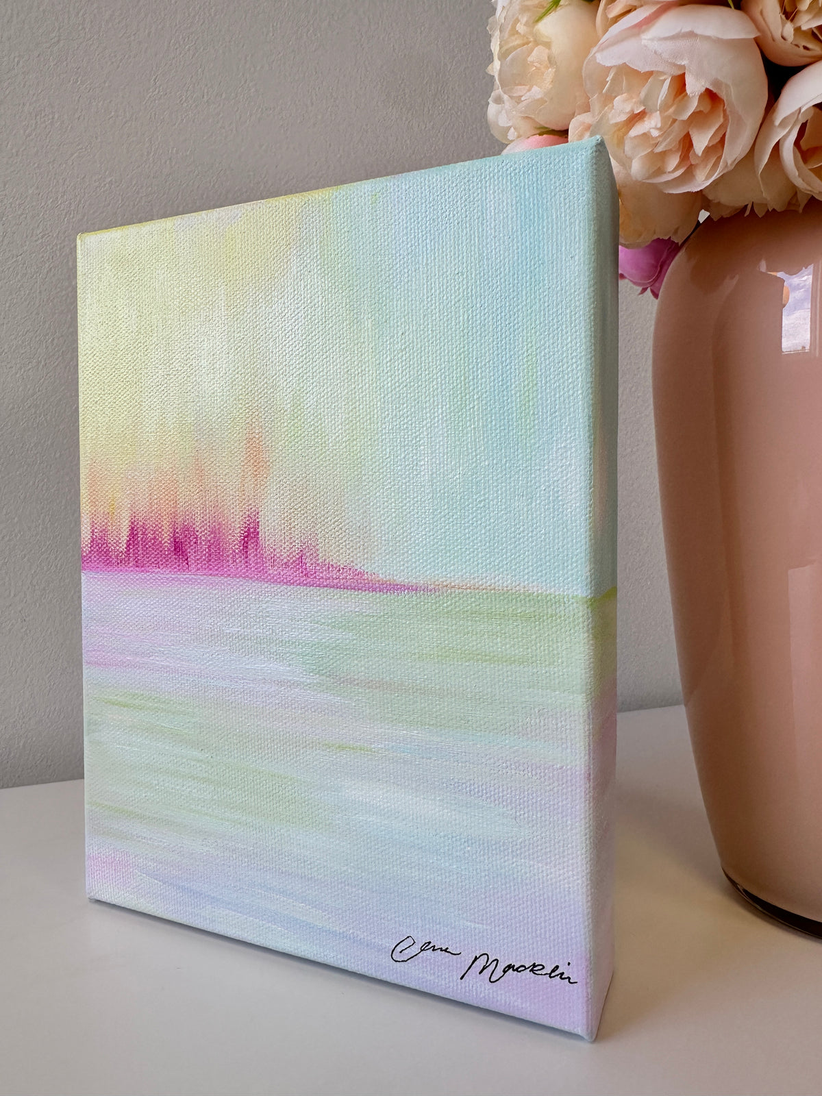 Fortify | Original Abstract Landscape Painting on Canvas | 6x8