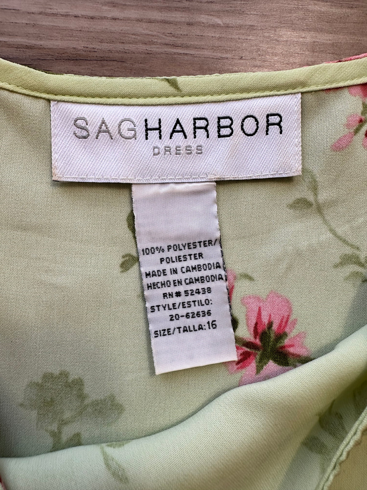 Vintage Light Green Pink Floral Tank Top