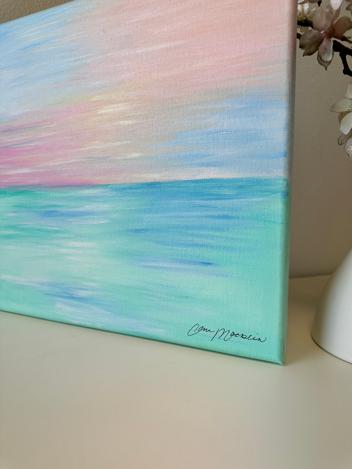 Recovered | Original Abstract Landscape Painting on Canvas | 12x12