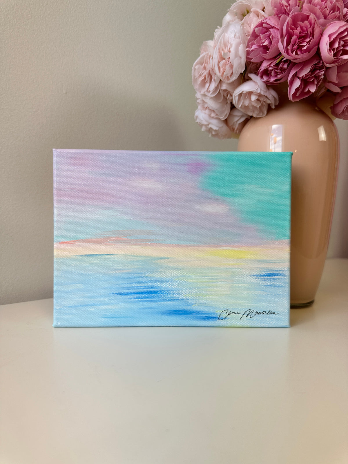 Remember When | Original Abstract Landscape Painting on Canvas | 6x8