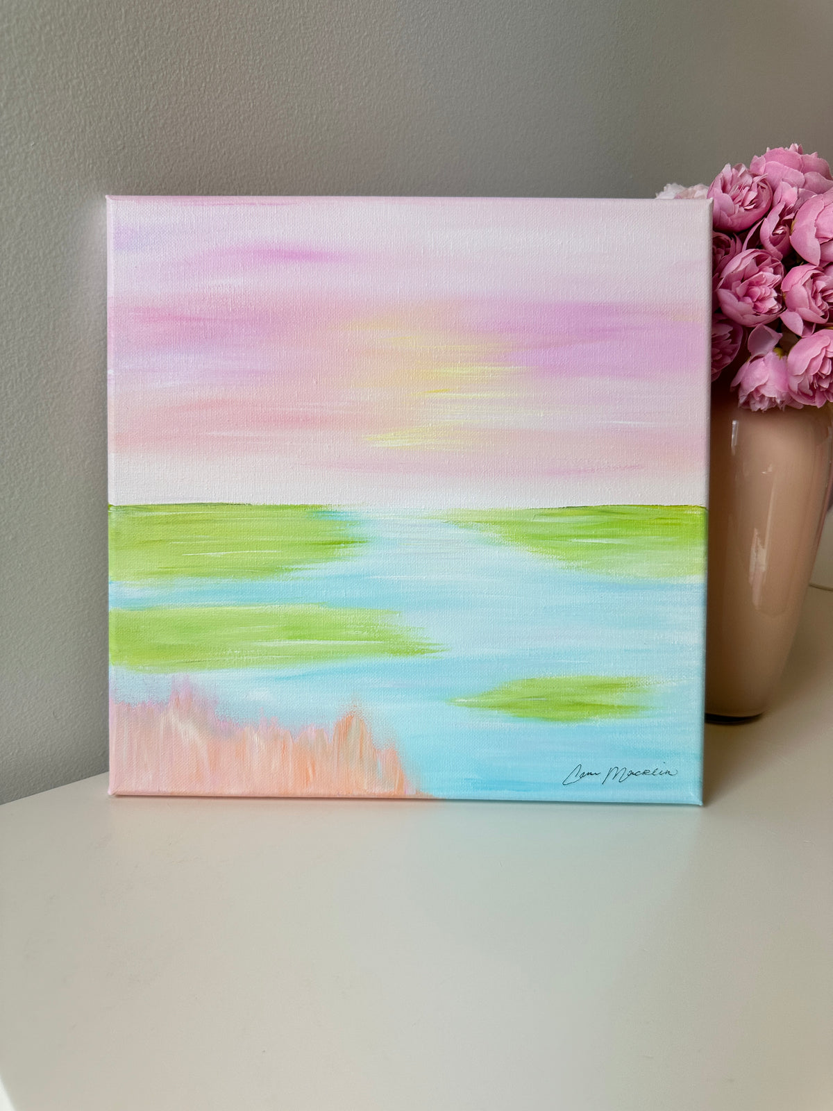 The Meeting Place | Original Abstract Landscape Painting on Canvas | 12x12