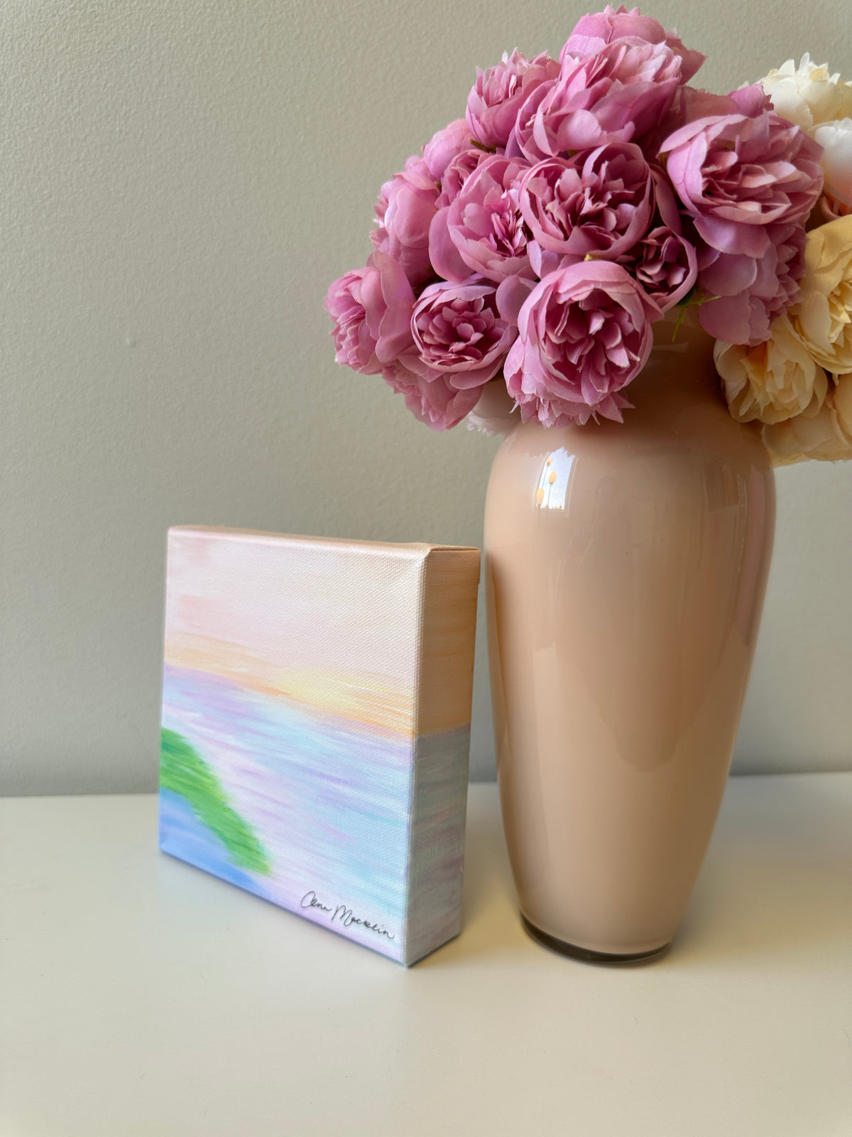 New Beginnings | Original Abstract Ocean Landscape Painting | 6x6