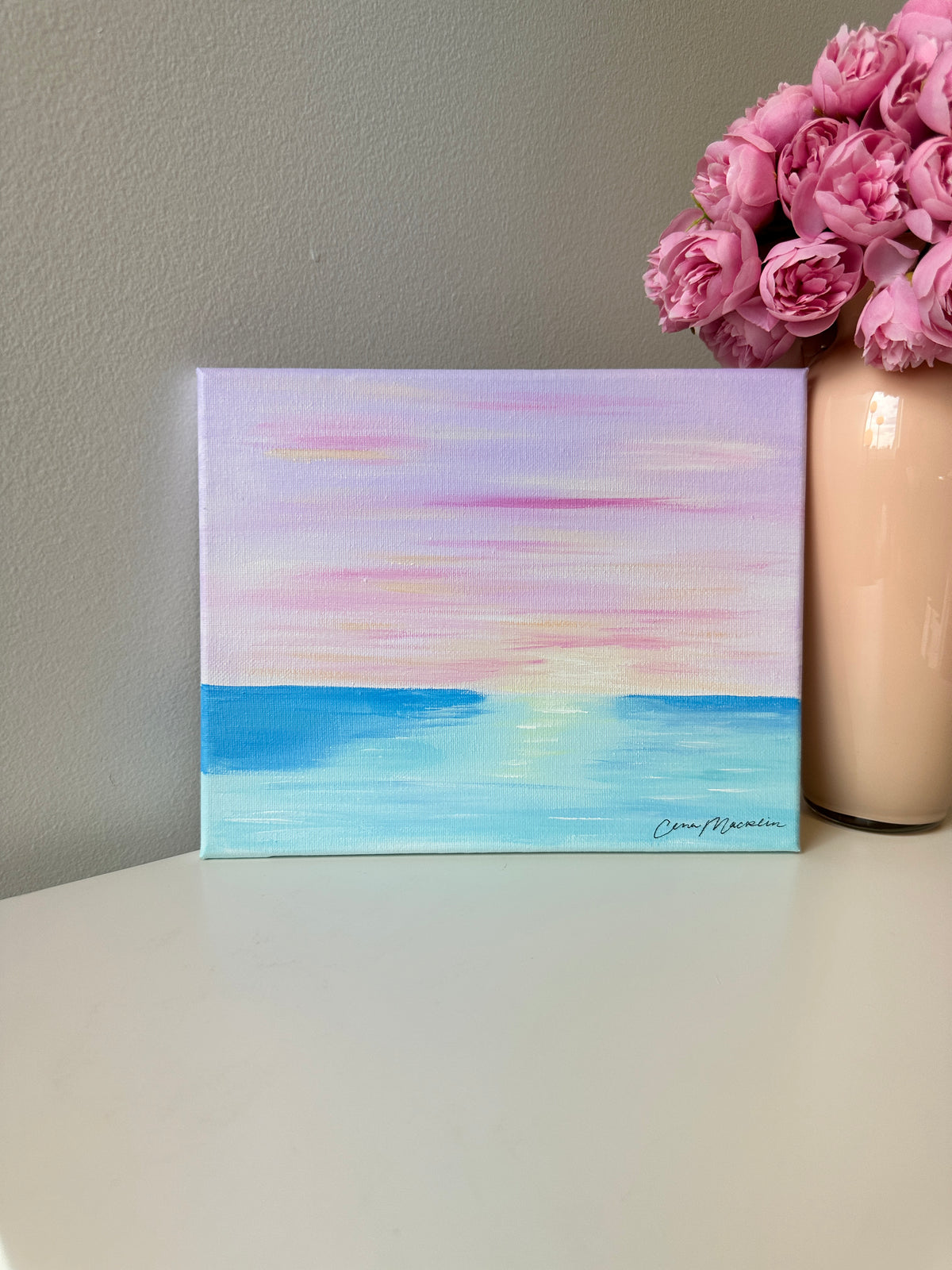 Surpasses | Original Abstract Landscape Painting on Canvas | 8x10