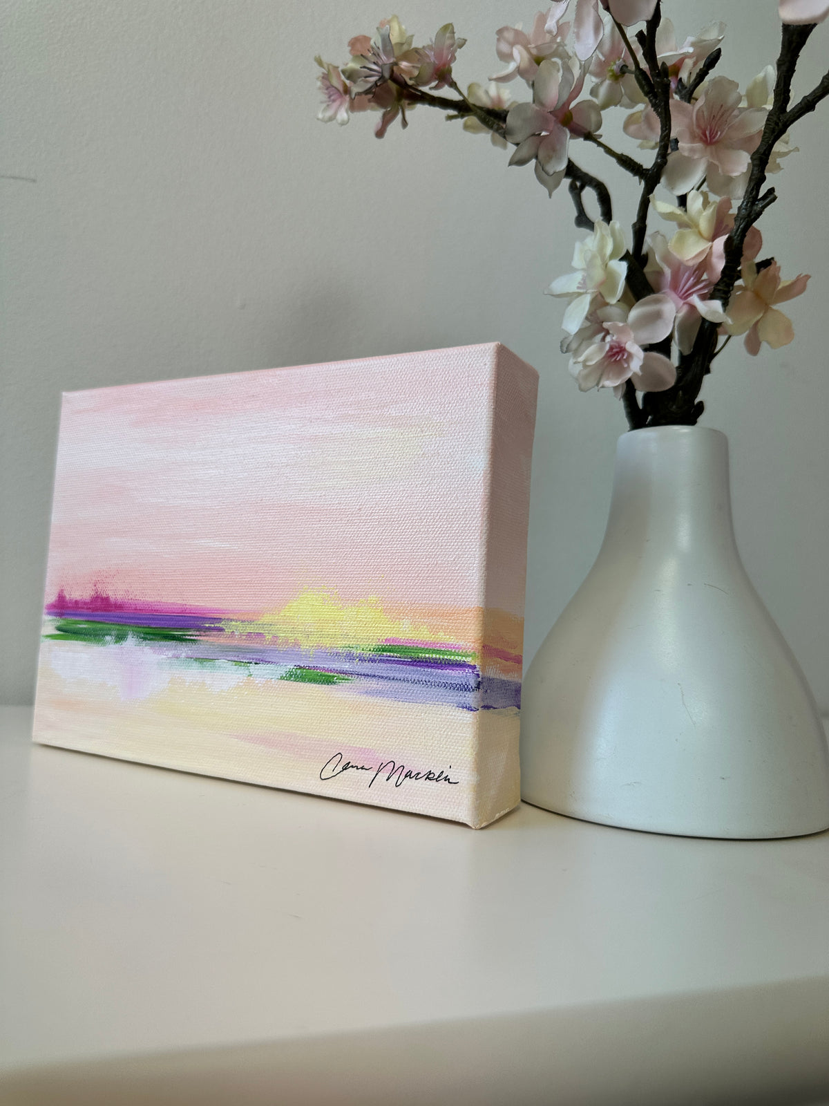 Sanctified | Original Abstract Landscape Painting on Canvas | 6x8