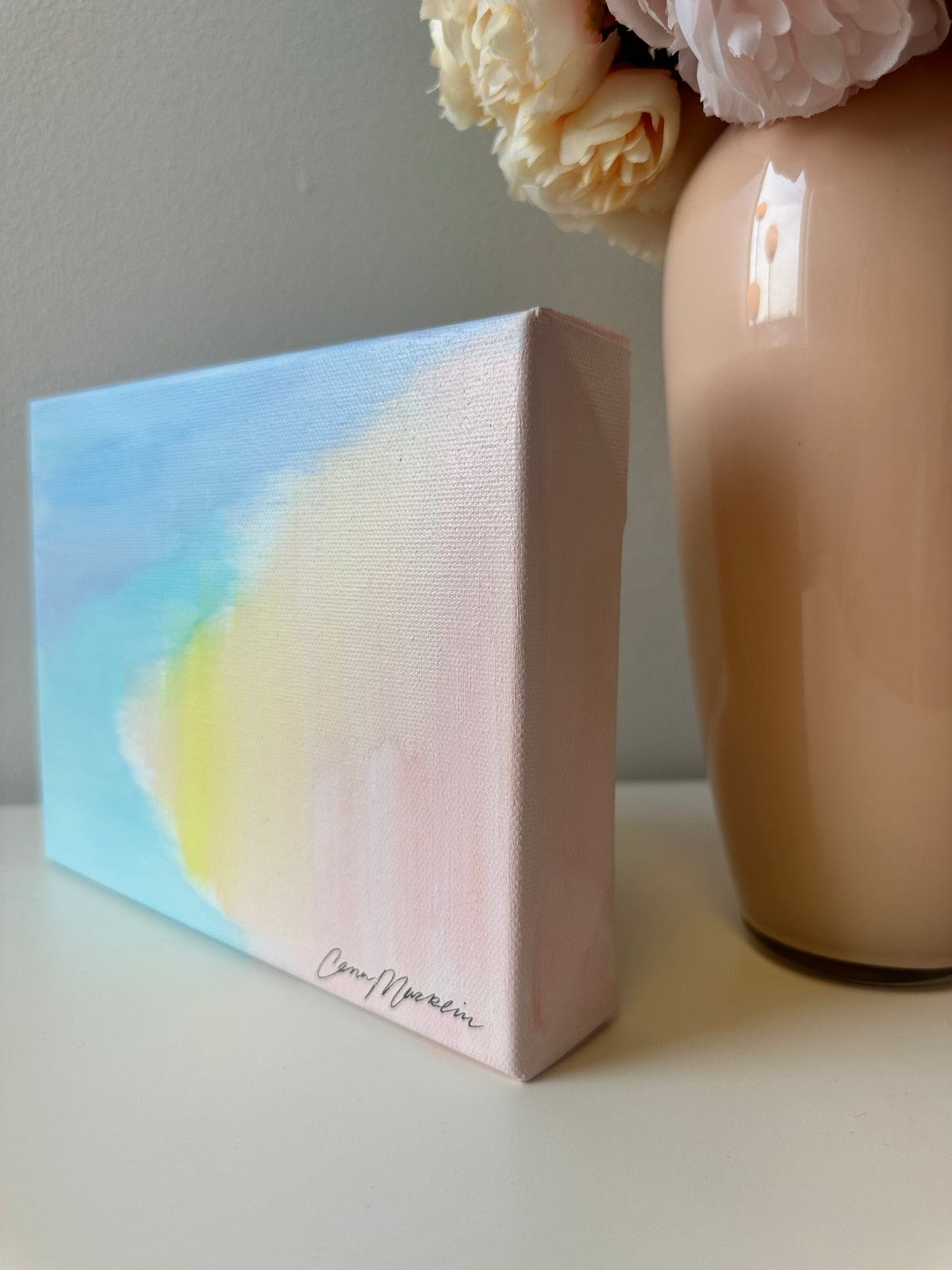 He Goes Before | Original Abstract Painting on Canvas | 6x8