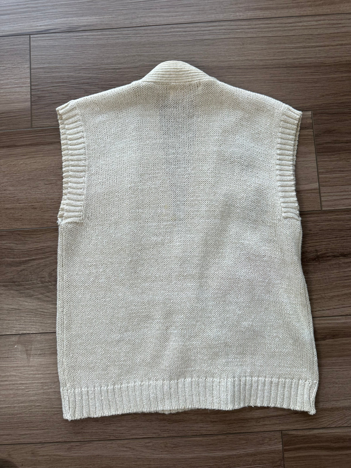 Vintage Cream Multicolor Embroidered Wrap Vest