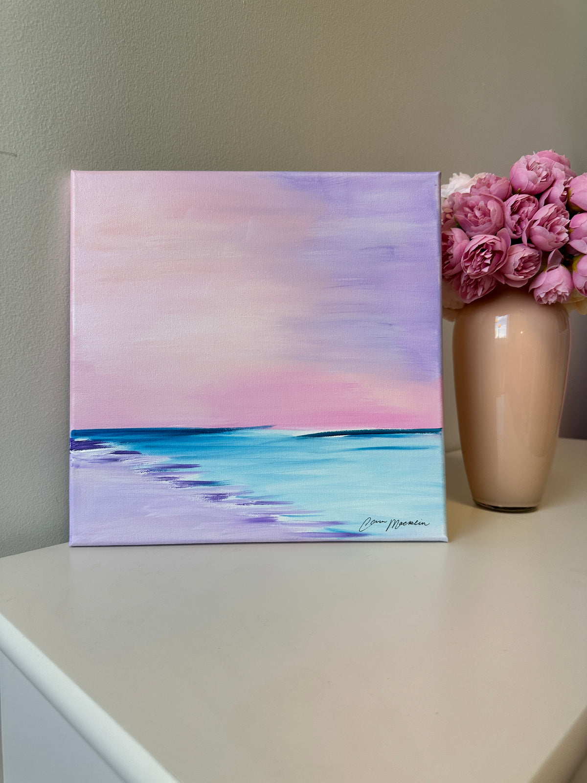 Serenity | Original Abstract Landscape Painting on Canvas | 12x12