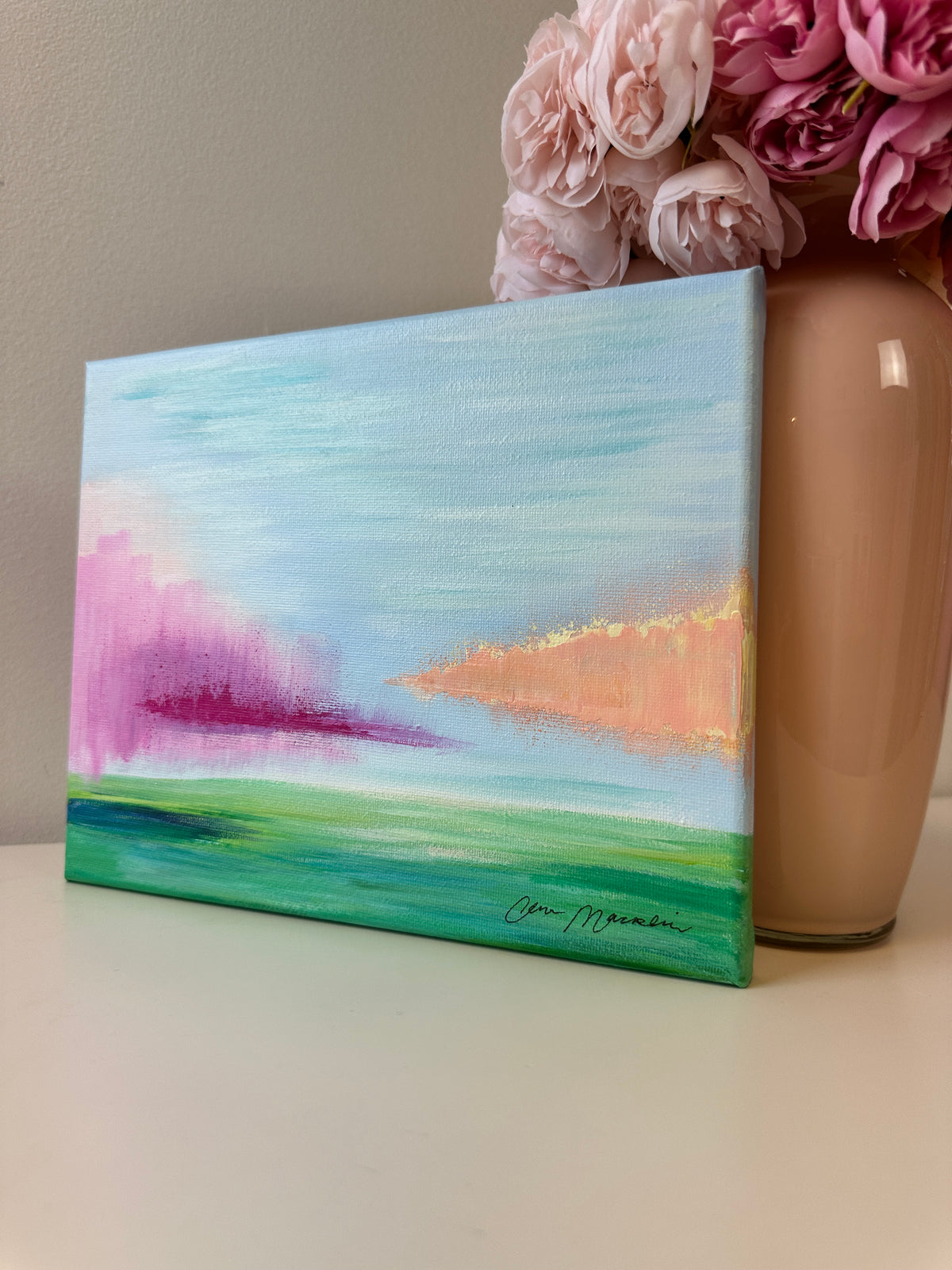 Obedience | Original Abstract Landscape Painting on Canvas | 8x10